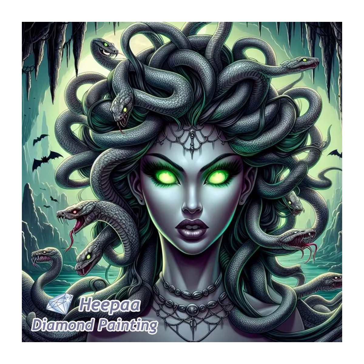 YUTTEE 5D DIY Diamantmalerei Set Medusa Gorgon Griechische Mythologie Mehrfarbig - Bild 2