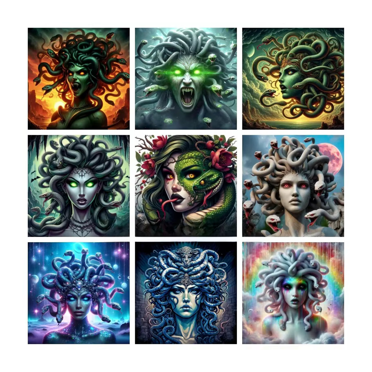 YUTTEE 5D DIY Diamantmalerei Set Medusa Gorgon Griechische Mythologie Mehrfarbig - Bild 4