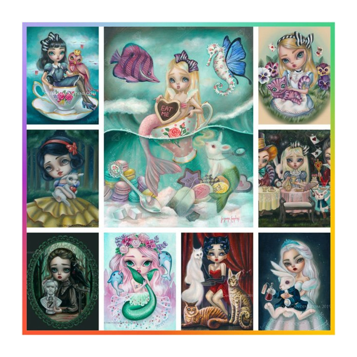 YUTTEE 5D DIY Diamantmalerei Set Meerjungfrau Gothic Motiv mit Diamantmalerei Mosaik Stickerei in Mehrfarbig - Bild 1