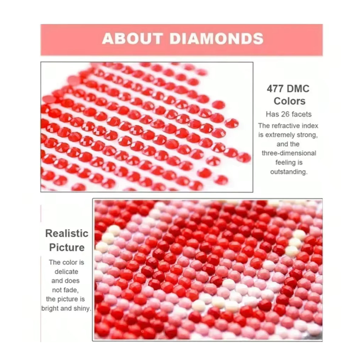 YUTTEE 5D DIY Diamantmalerei Set mit niedlichem Hund und Schneeflocken Motiv als Mosaik-Stickerei für Kinder und Wohnkultur in Mehrfarbig - Bild 2