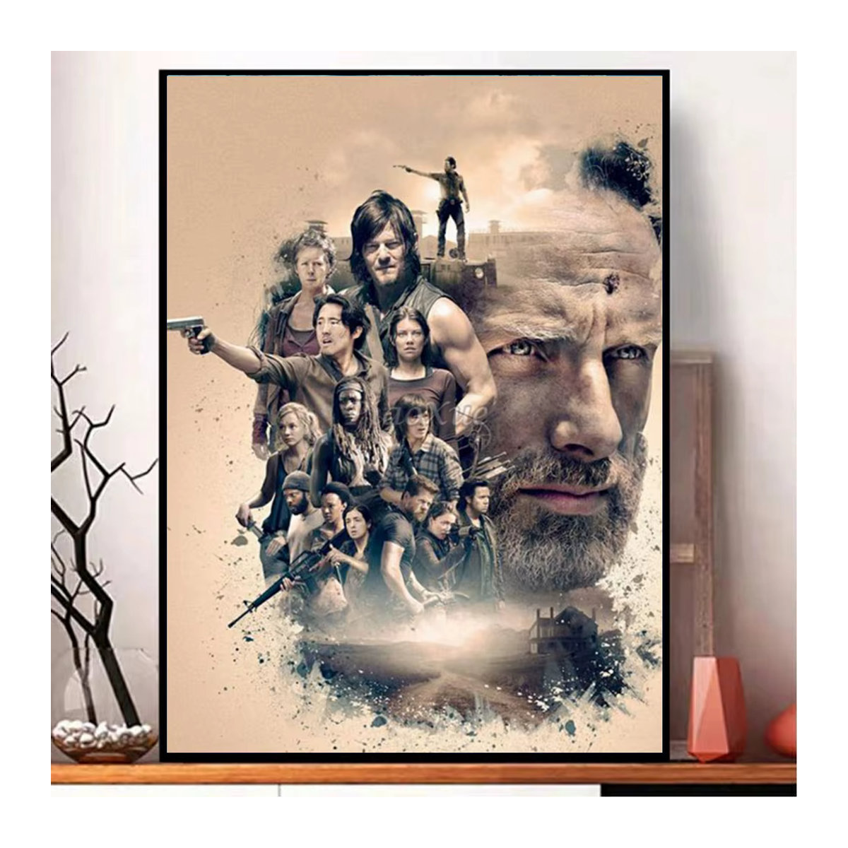 YUTTEE 5D DIY Diamantmalerei The Walking Dead Mosaik Kreuzstich Set für Erwachsene, mehrfarbig - Bild 2