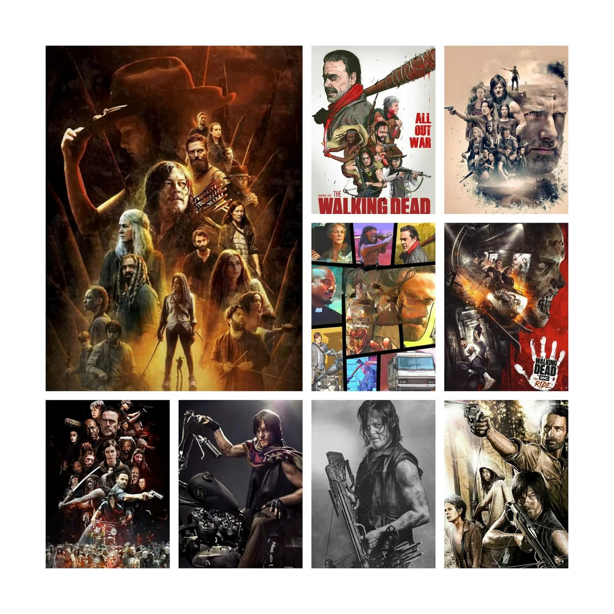 YUTTEE 5D DIY Diamantmalerei The Walking Dead Mosaik Kreuzstich Set für Erwachsene, mehrfarbig - Bild 3