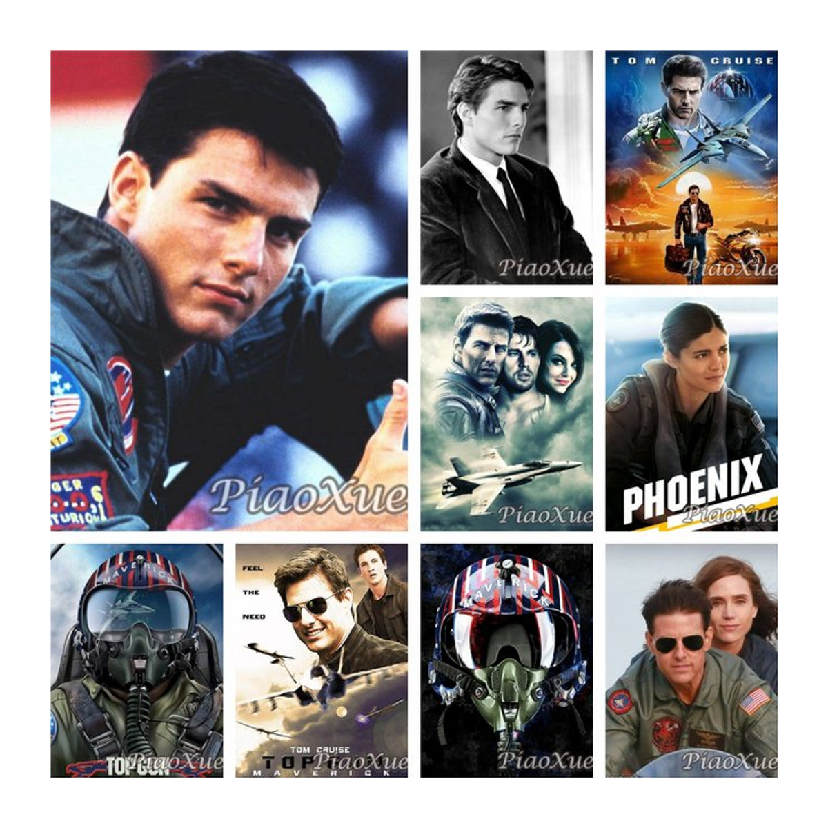 YUTTEE 5D DIY Diamantmalerei Top Gun Mosaik Set mit Tom Cruise als Kreuzstich Kit in Mehrfarbig - Bild 1