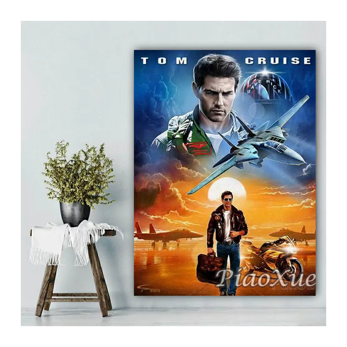 YUTTEE 5D DIY Diamantmalerei Top Gun Mosaik Set mit Tom Cruise als Kreuzstich Kit in Mehrfarbig - Bild 2