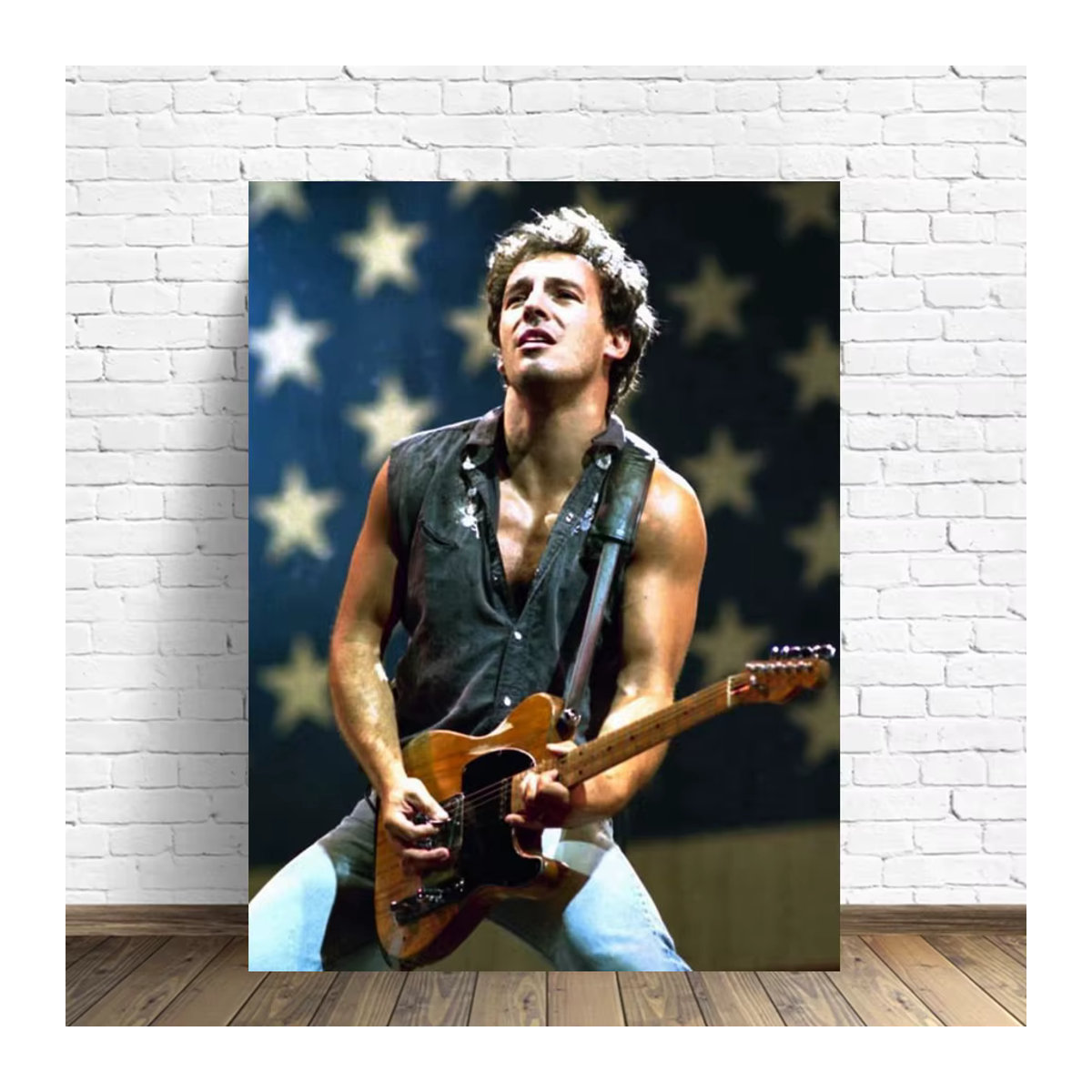YUTTEE Diamantgemälde Bruce Springsteen Porträt Aquarell Kunst Set in Mehrfarbig für Erwachsene - Bild 2