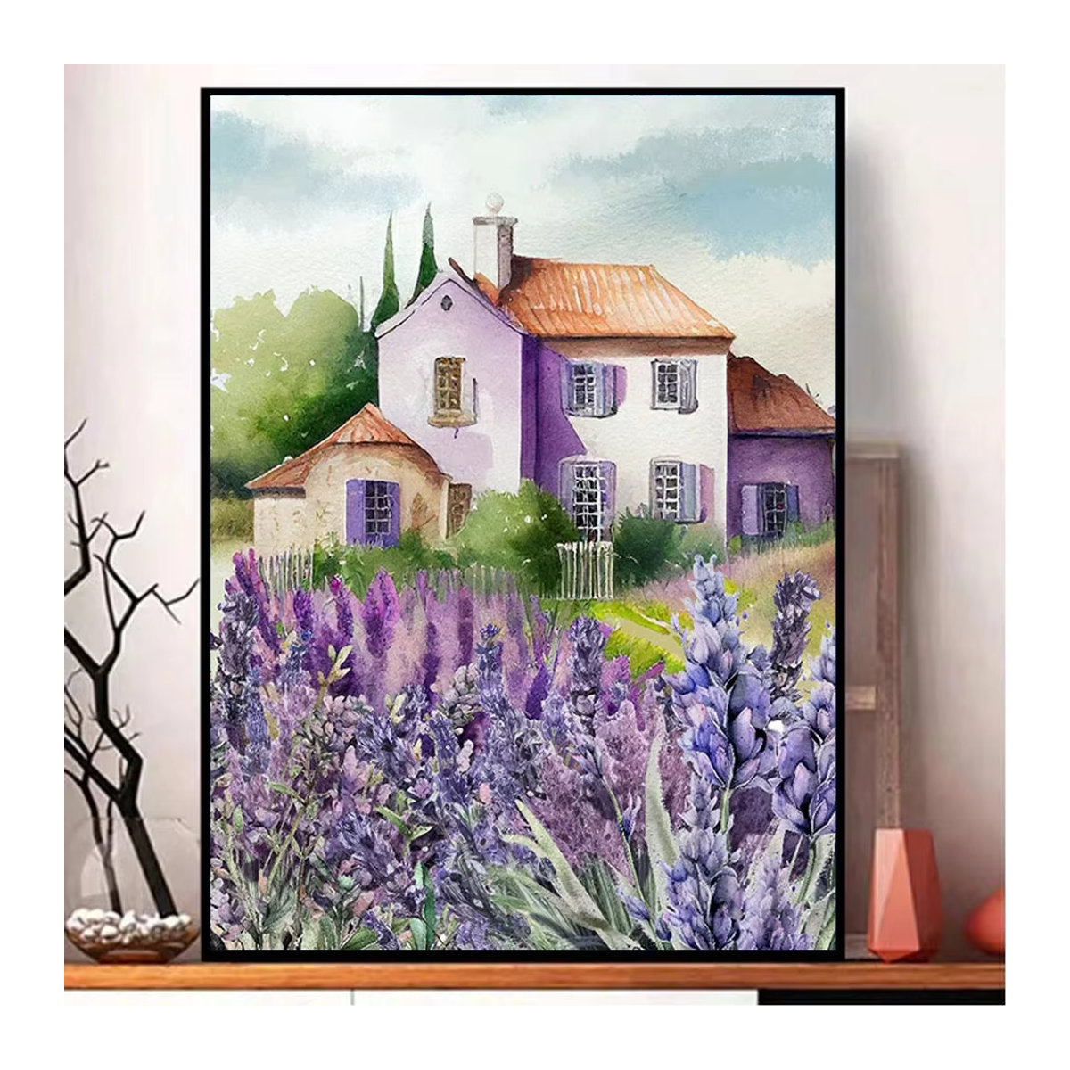 YUTTEE Diamantstickerei Set mit floralem Mosaik-Design, rund, mehrfarbig - Bild 2