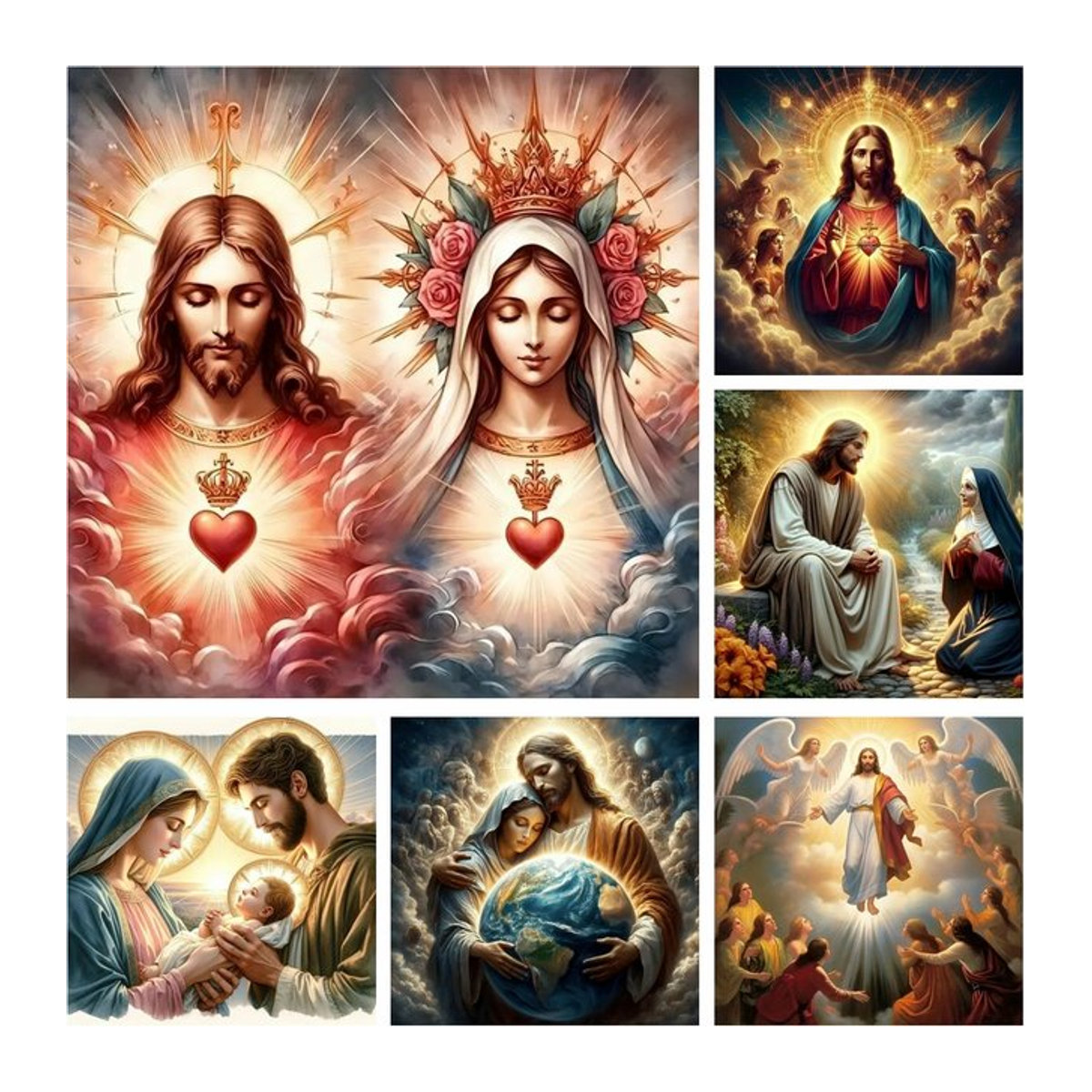 YUTTEE Diamantstickerei Set mit religiösen Figuren als Mosaik Kunst Kit, mehrfarbig, hängend - Bild 1