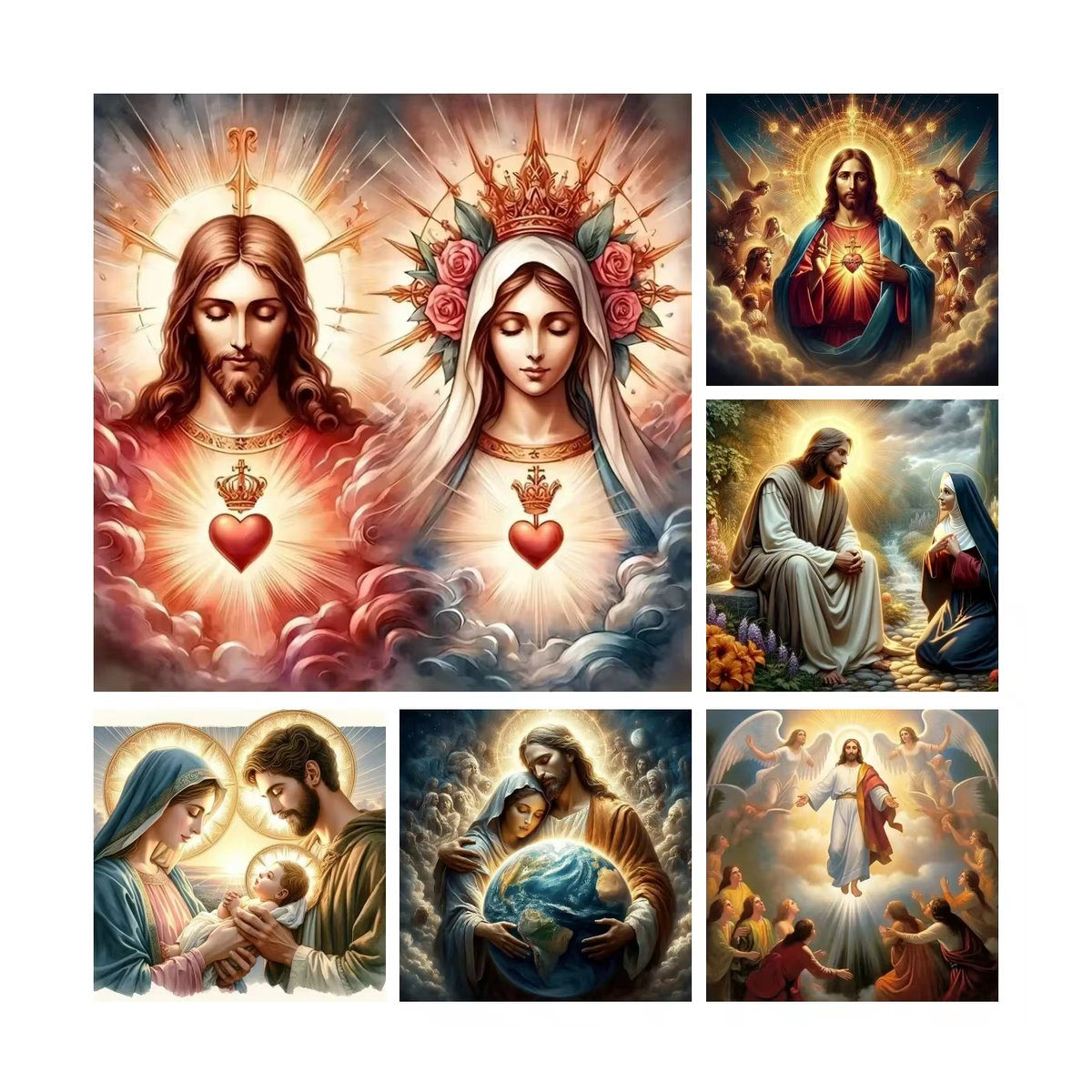 YUTTEE Diamantstickerei Set mit religiösen Figuren als Mosaik Kunst Kit, mehrfarbig, hängend - Bild 4
