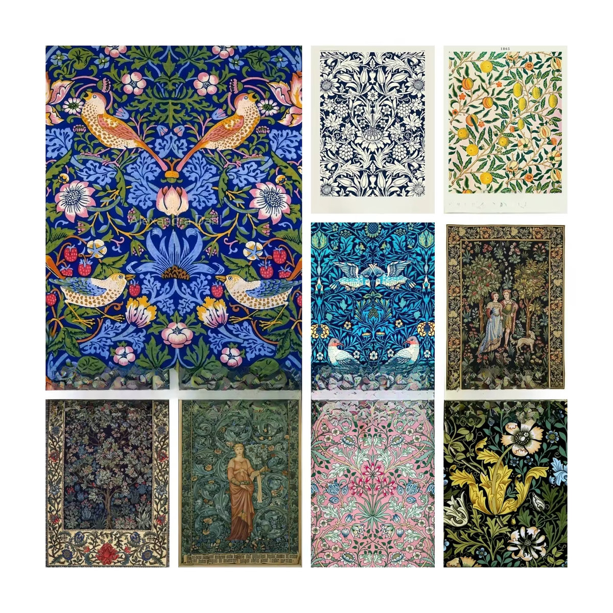 YUTTEE Diamond Painting DIY Set William Morris Museum Vintage Blumen Motiv Mehrfarbig - Bild 2
