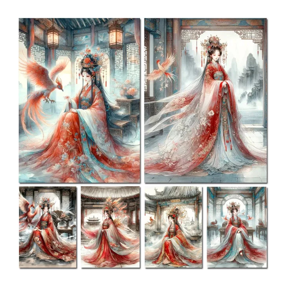 YUTTEE Diamond Painting Kit Chinesische Kaiserin mit Phoenix Motiv, Mehrfarbig, Wandmontiert - Bild 1