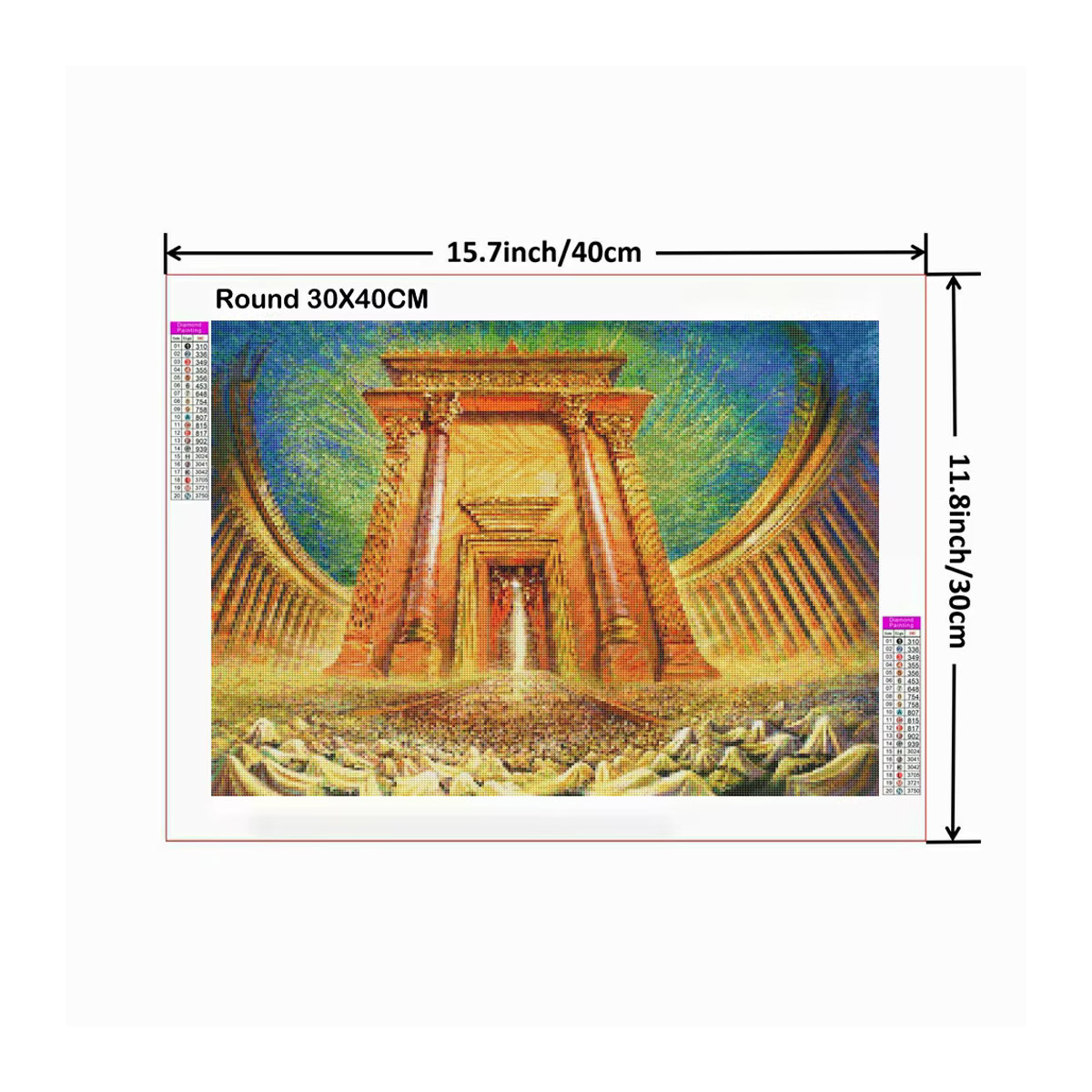YUTTEE Diamond Painting Set Klage Wand Jerusalem 5D Full Drill DIY Diamant Mosaik Mehrfarbig - Bild 1