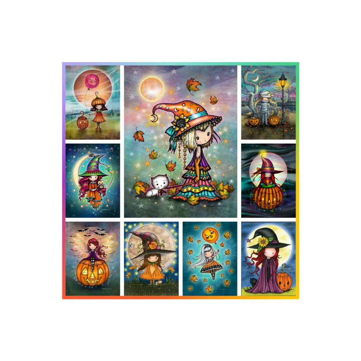 YUTTEE Diamond Painting Set Kleine Hexe Motiv Mehrfarbig Wandmontiert - Bild 3
