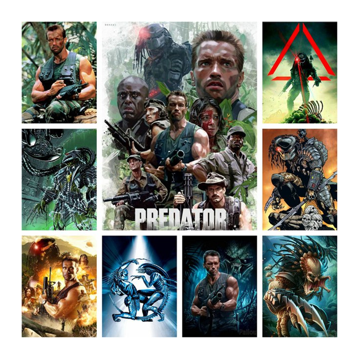 YUTTEE Diamond Painting Set Predator Sci-Fi Film Motiv als Mosaik Wandkunst in Mehrfarbig - Bild 1