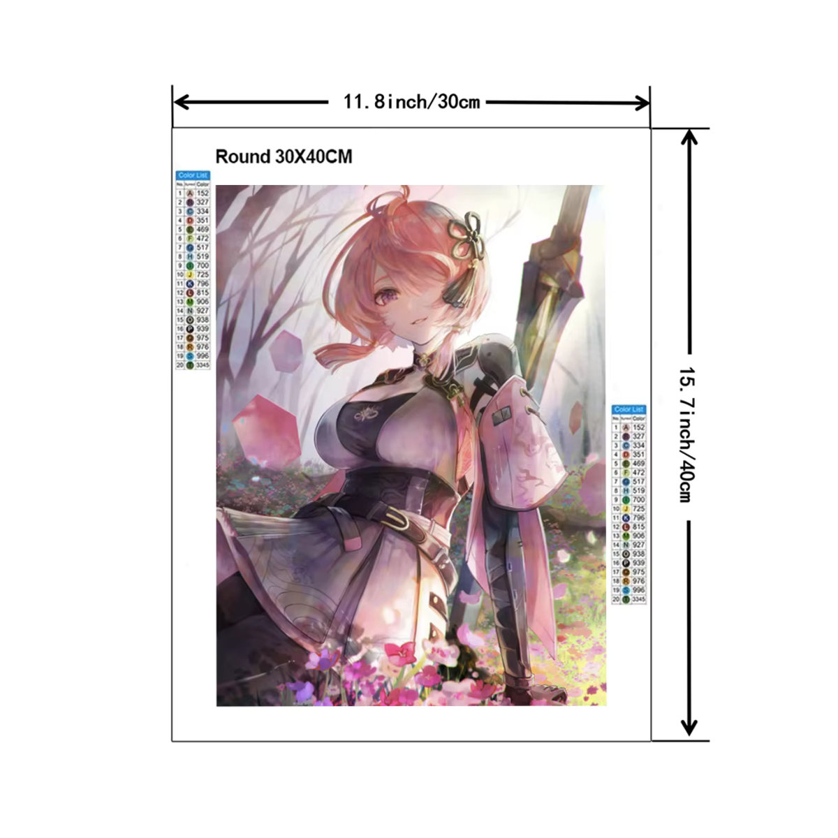 YUTTEE Diamond Painting Set Wuthering Waves Anime Mädchen Yinlin Taoqi Lingyang Mosaik Kreuzstich Rund Mehrfarbig - Bild 2