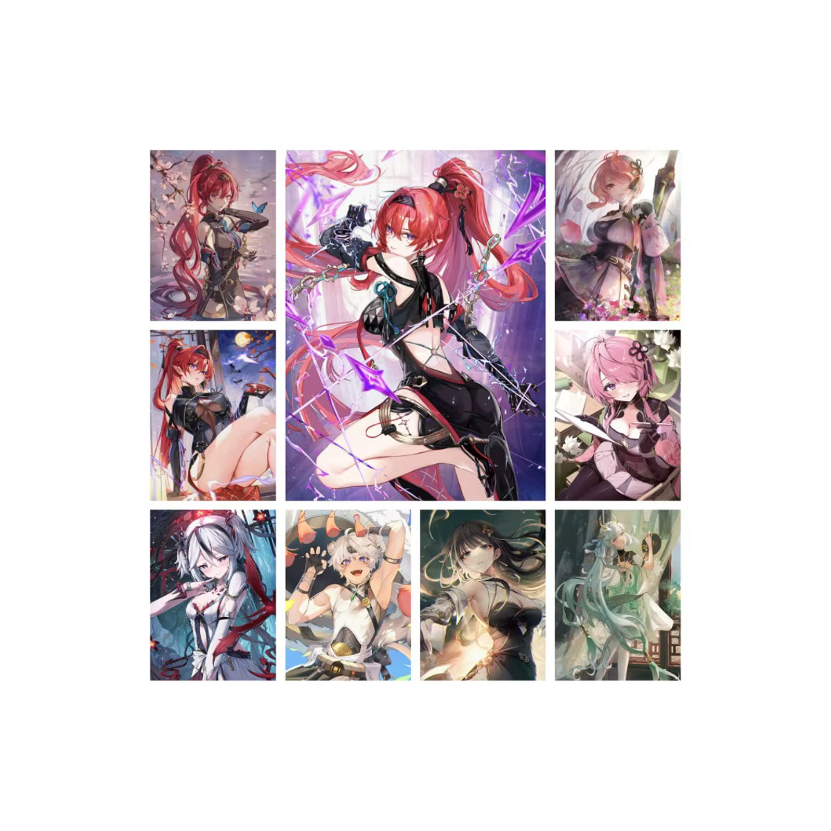 YUTTEE Diamond Painting Set Wuthering Waves Anime Mädchen Yinlin Taoqi Lingyang Mosaik Kreuzstich Rund Mehrfarbig - Bild 4
