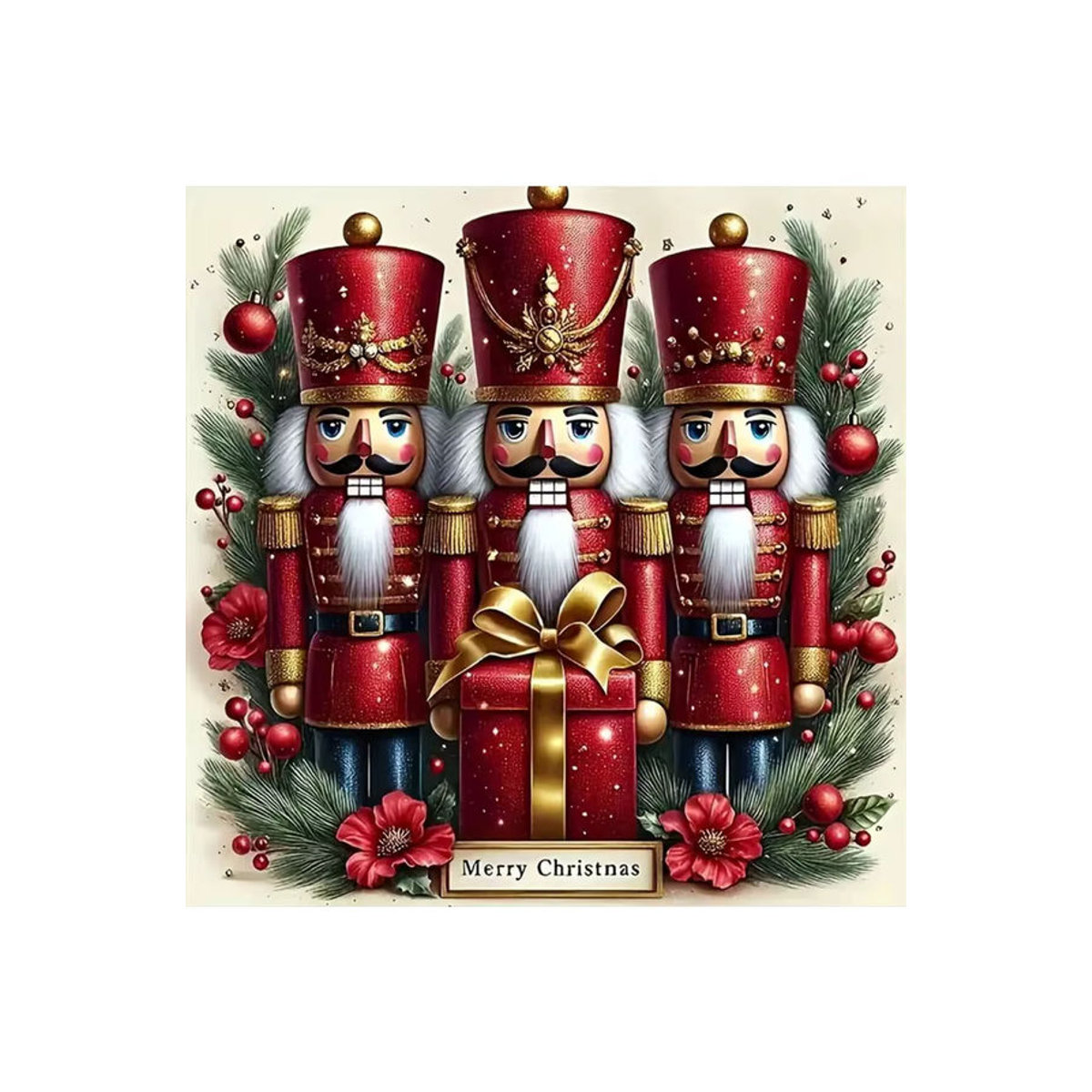 YUTTEE DIY Diamantstickerei Nussknacker Mosaik Set als Weihnachtsgeschenk in Mehrfarbig - Bild 3