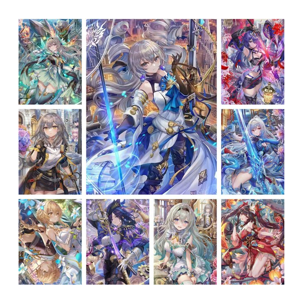 YUTTEE Honkai Star Rail Diamantmalerei DIY Mosaik Set mit Anime Mädchen Motiven, mehrfarbig - Bild 1