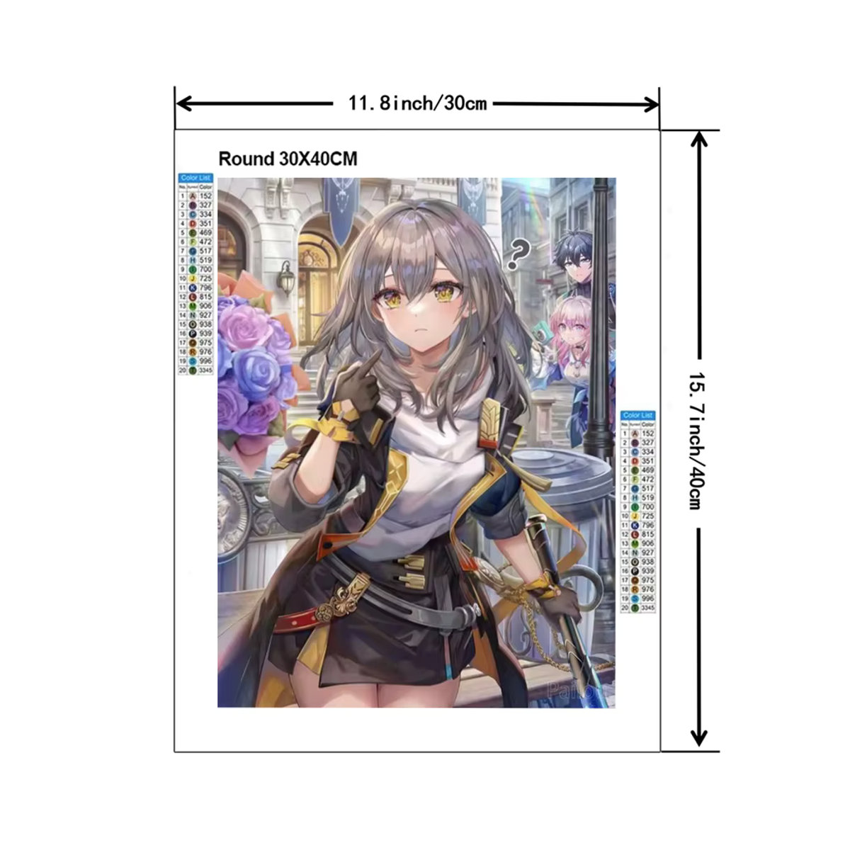 YUTTEE Honkai Star Rail Diamantmalerei DIY Mosaik Set mit Anime Mädchen Motiven, mehrfarbig - Bild 2