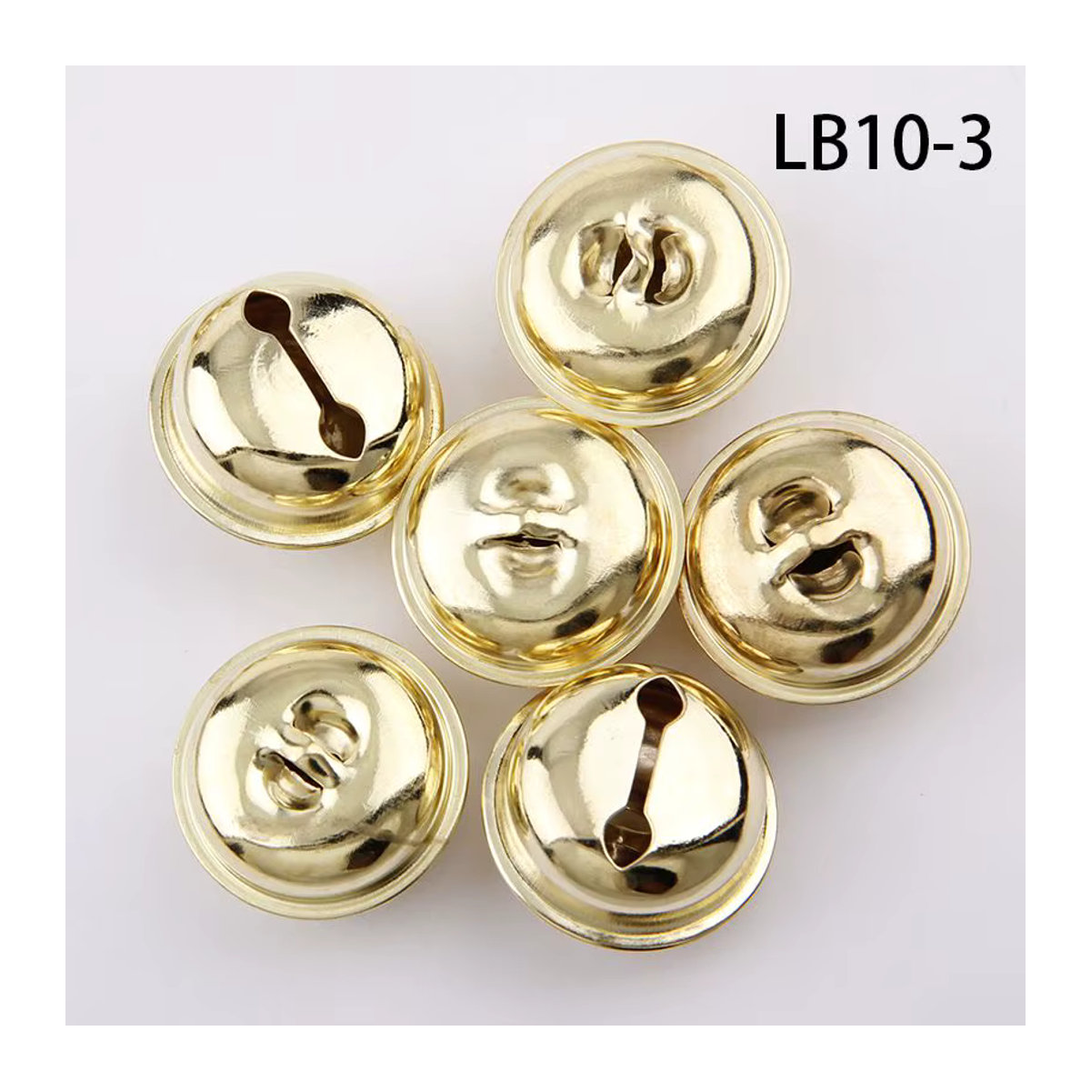 Ywbeads 10er Set Goldene Glocken Anhänger aus Metall für Weihnachtsbaum Ornamente und DIY Bastelbedarf, Durchmesser: 1,8 cm - Bild 5