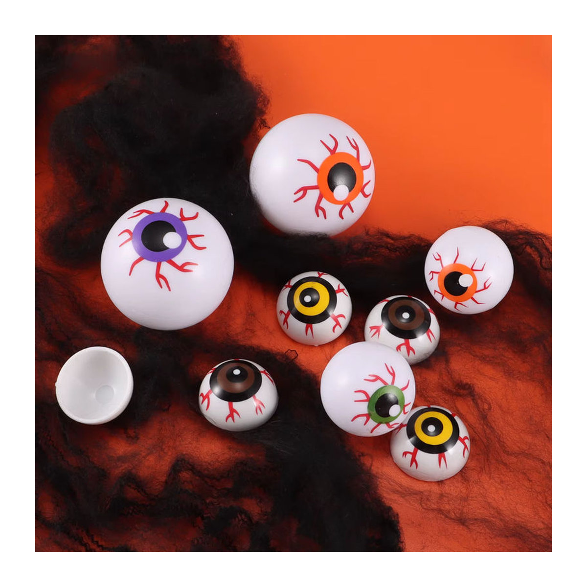 Ywbeads Halloween Dekoration Blutige Augäpfel aus Kunststoff in Rot, Weiß und Mehrfarbig - Bild 4