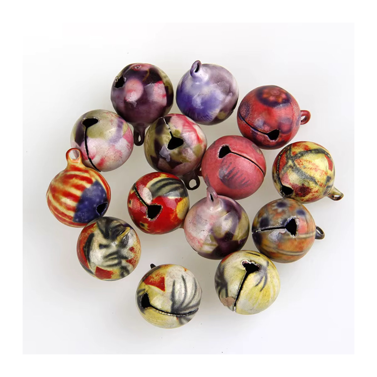 Ywbeads Kleine Metall Jingle Glocken in Mehrfarbig als DIY Handwerk Zubehör und Dekoration im orientalischen Stil - Bild 4