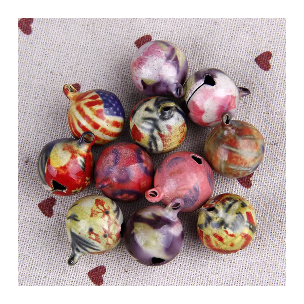 Ywbeads Kleine Metall Jingle Glocken in Mehrfarbig als DIY Handwerk Zubehör und Dekoration im orientalischen Stil - Bild 5