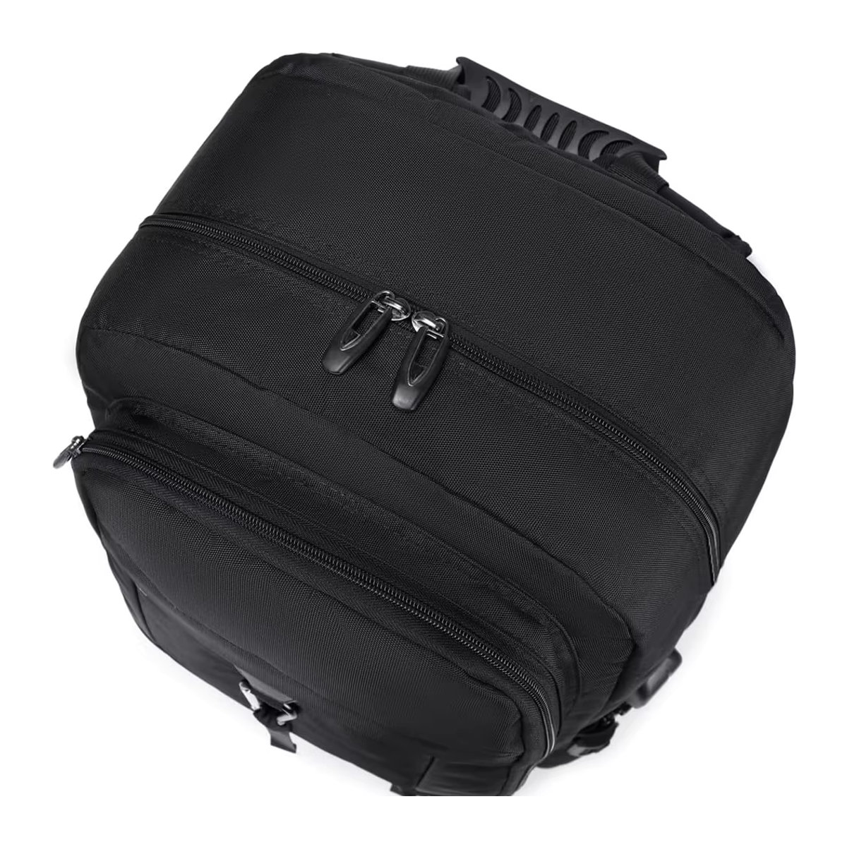 YXXBXXY Flugzugelassener Rucksack in Schwarz, wasserabweisendes Handgepäck für Reisen, passend für 17–18 Zoll Laptop, modernes Design - Bild 2