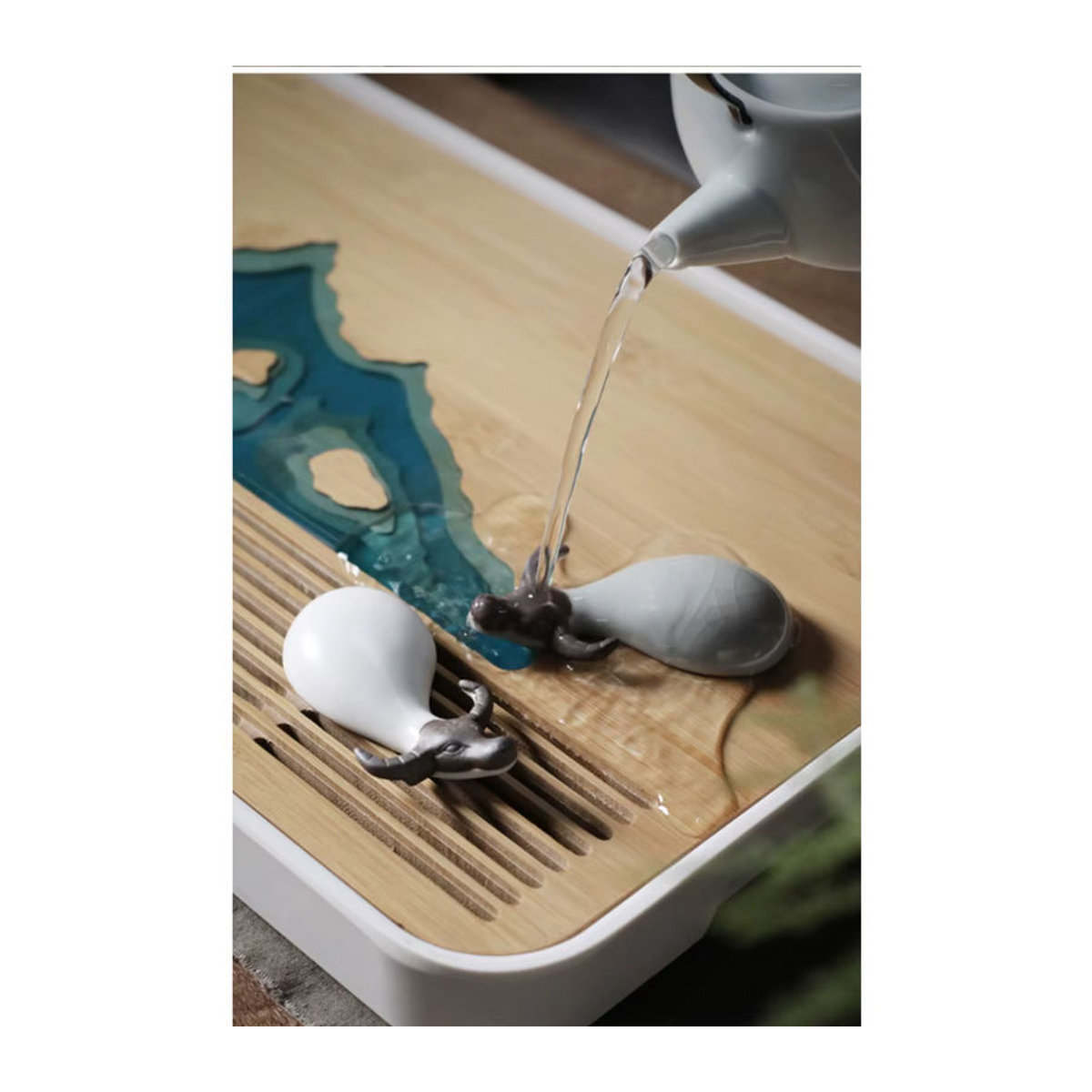 YXYMCF Keramik Büffel Ornament in Weiß als dekorative Tierfigur für dein Tee-Set und die Zimmerdekoration - Bild 5