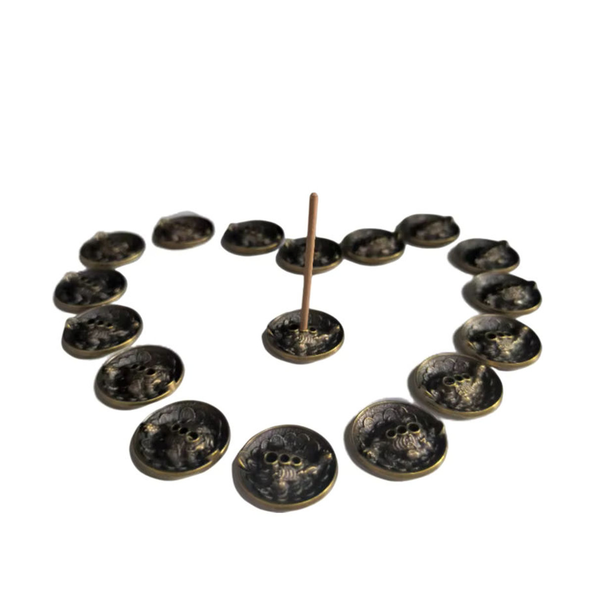 YXYMCF Mini Metall-Räuchergefäß in Silber für Sandelholz und OUDH Räucherstäbchen, Durchmesser: 2 cm - Bild 5