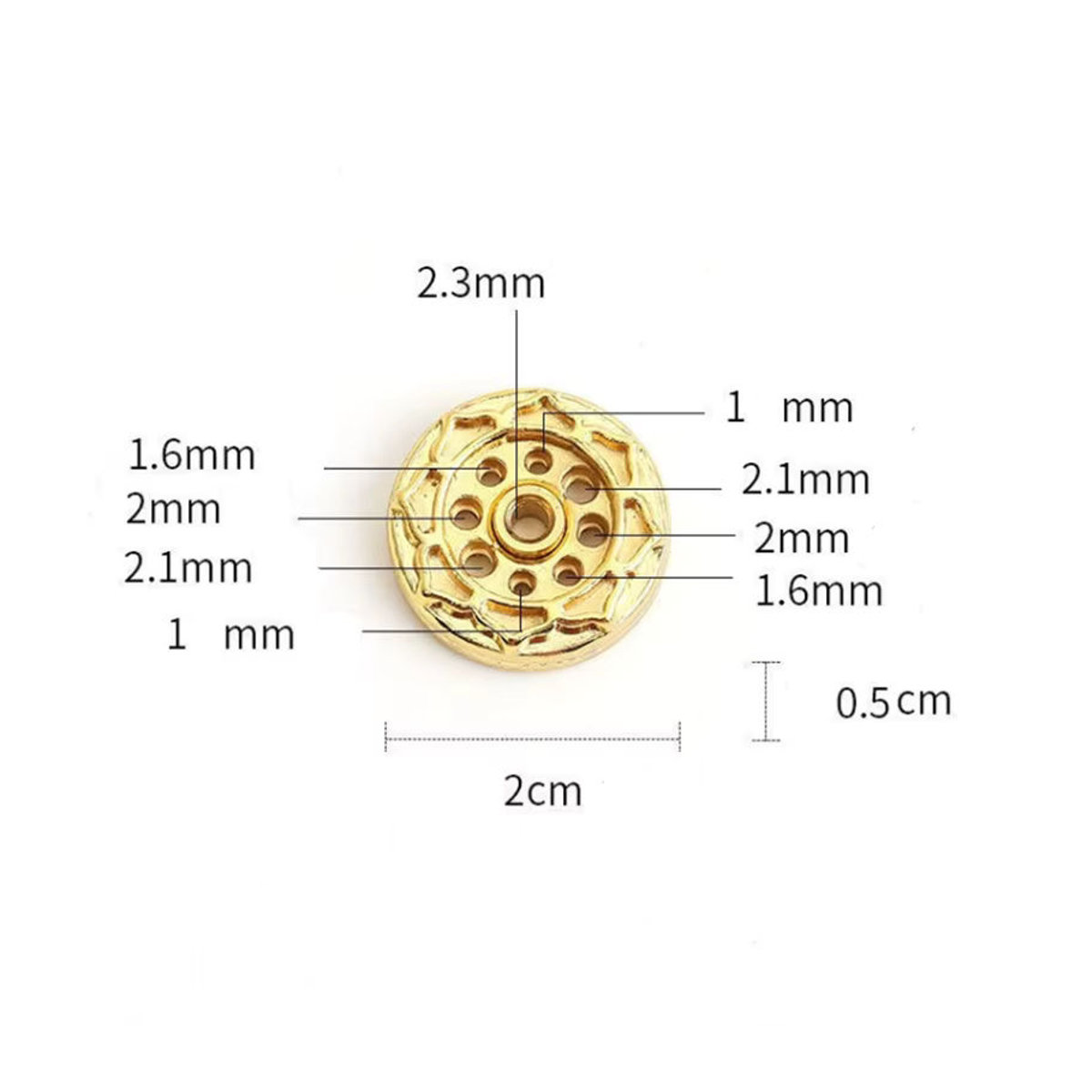 YXYMCF Mini-Räuchergefäß aus Metall und Holz in Rot-Gold mit floralem Design für Meditation und Heimdekoration - Bild 4