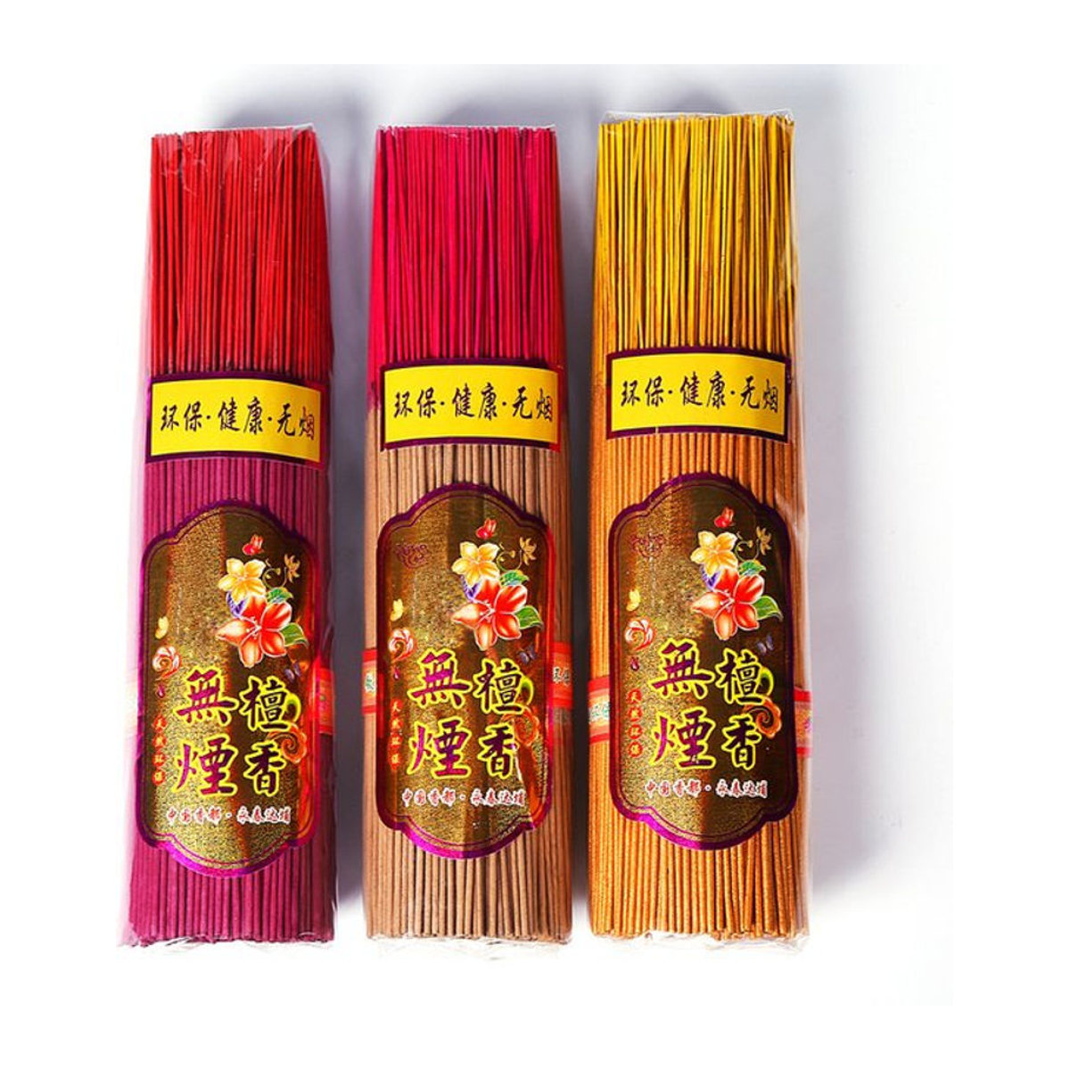 YXYMCF Sandelholz-Räucherstäbchen aus Bambus in Rot, 500 g natürliche Rauchfreie Räucherstäbchen für orientalische Dekoration - Bild 1