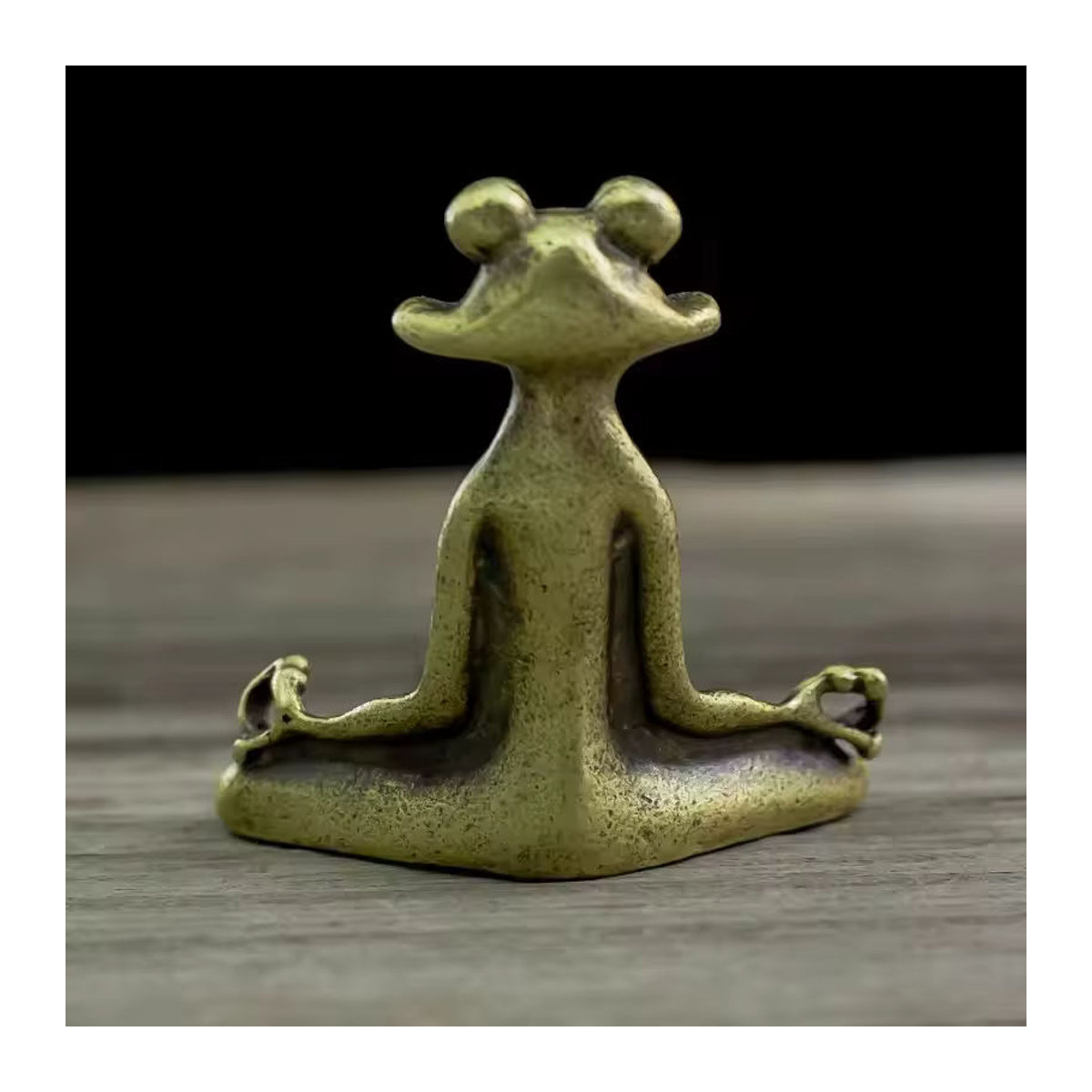 YXYMCF Yoga Frosch Rückfluss Räuchergefäß aus Messing in Antik Bronze und Gold für Meditation und Zen Dekoration - Bild 4