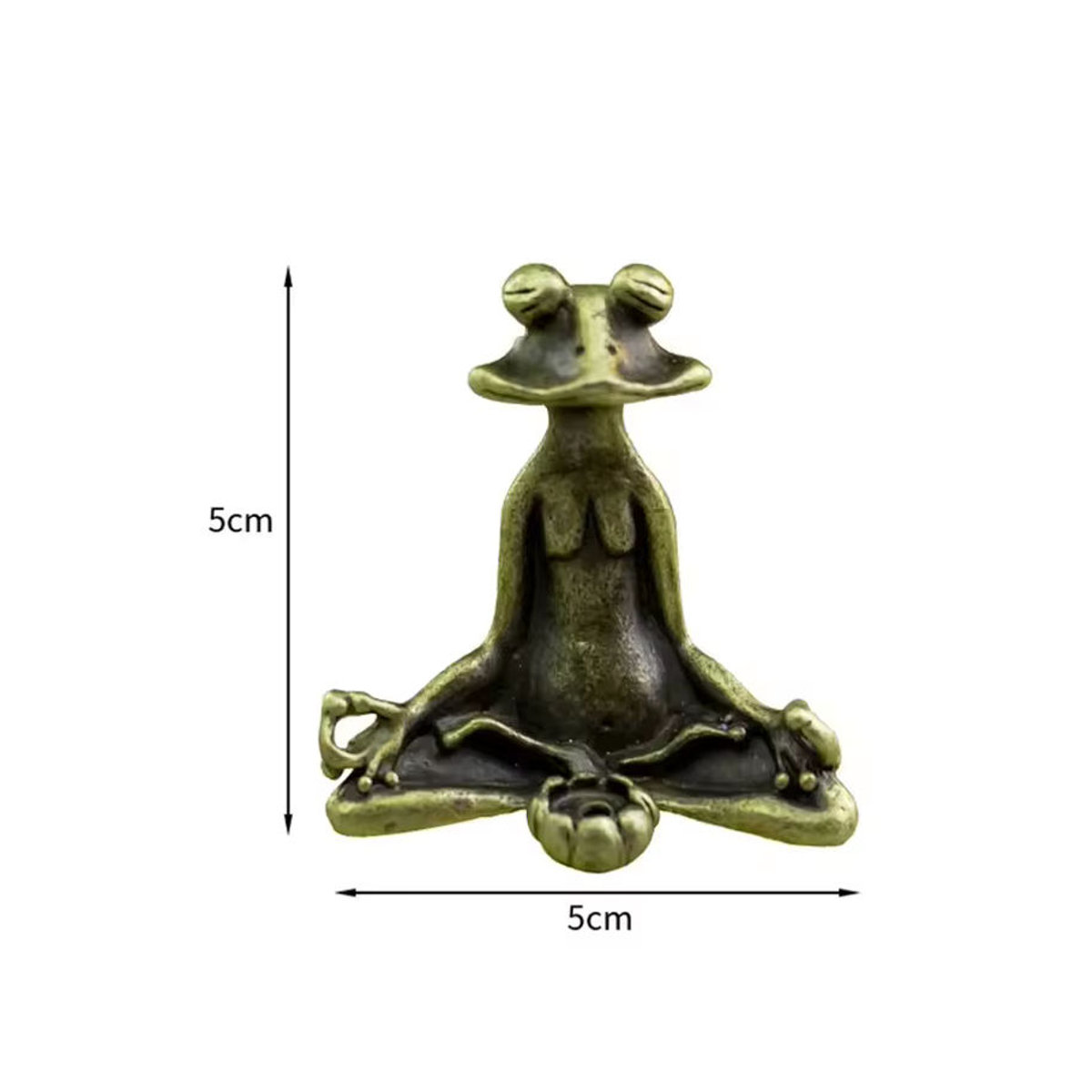 YXYMCF Yoga Frosch Rückfluss Räuchergefäß aus Messing in Antik Bronze und Gold für Meditation und Zen Dekoration - Bild 5