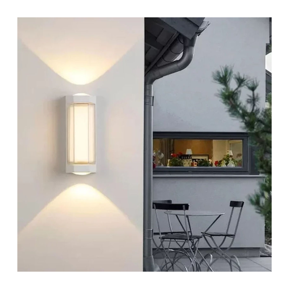 Z ZOSIMIO LIGHT LED Außenwandleuchte IP65 wasserdicht in Weiß minimalistisches Design - Bild 1