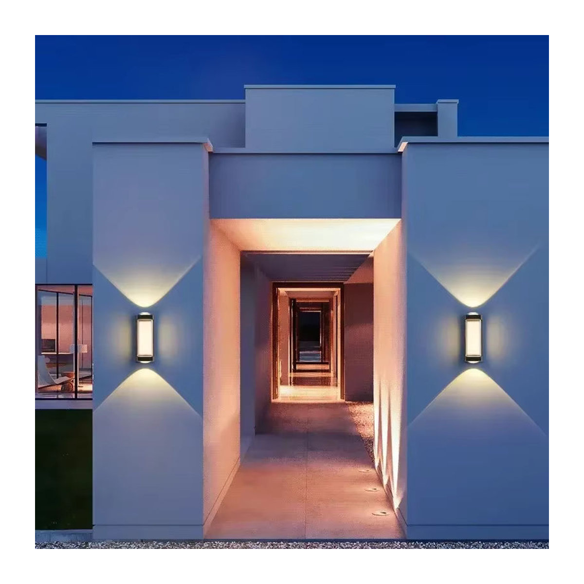 Z ZOSIMIO LIGHT LED Außenwandleuchte IP65 wasserdicht in Weiß minimalistisches Design - Bild 3