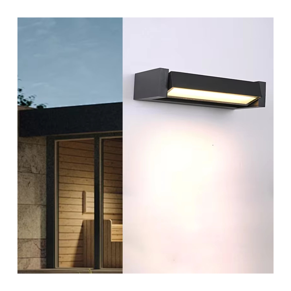 Z ZOSIMIO LIGHT LED Wandleuchte für den Außenbereich in Schwarz, minimalistisches Design, wasserdichte Außenwandlampe für Terrasse und Veranda - Bild 2