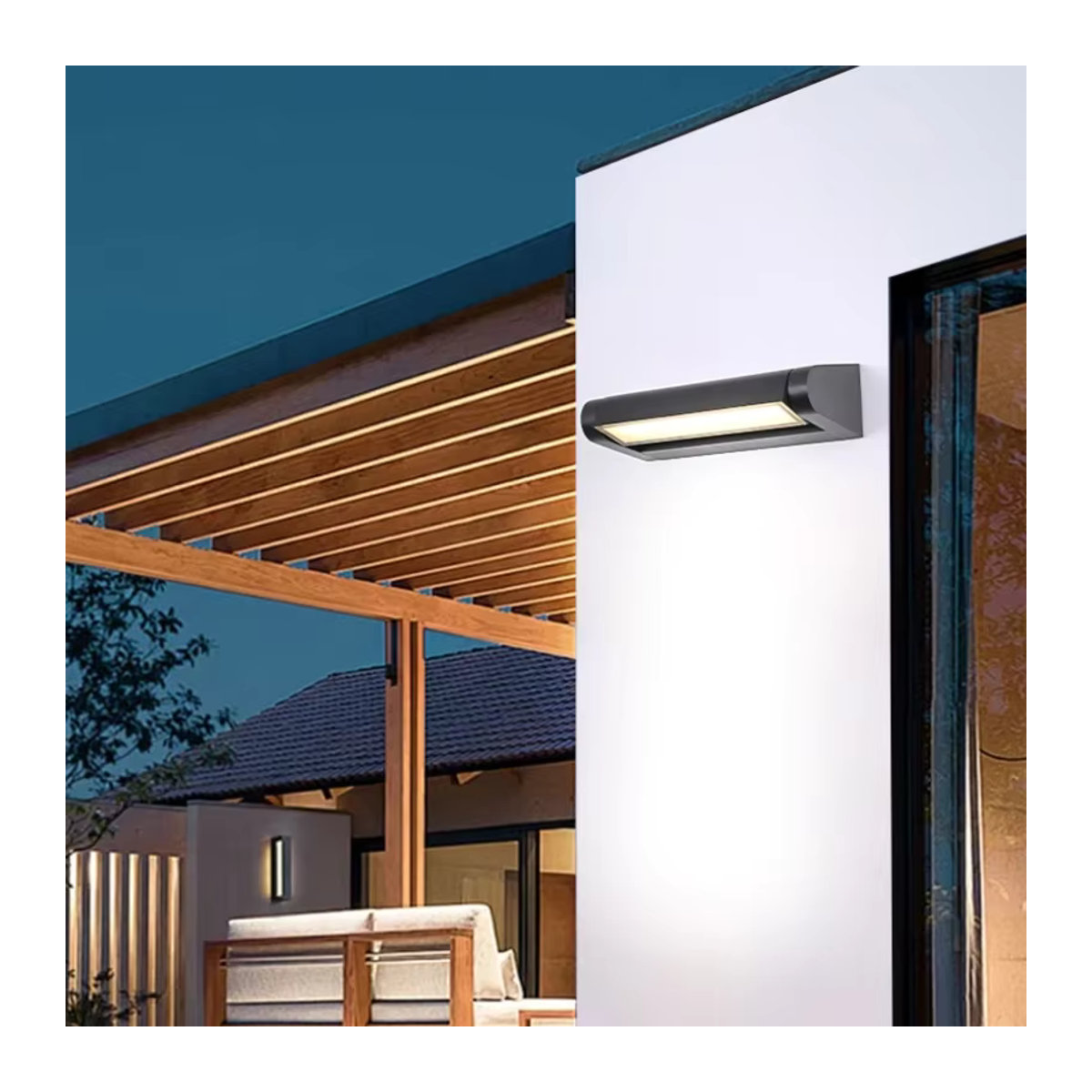Z ZOSIMIO LIGHT LED Wandleuchte für den Außenbereich in Schwarz, minimalistisches Design, wasserdichte Außenwandlampe für Terrasse und Veranda - Bild 3