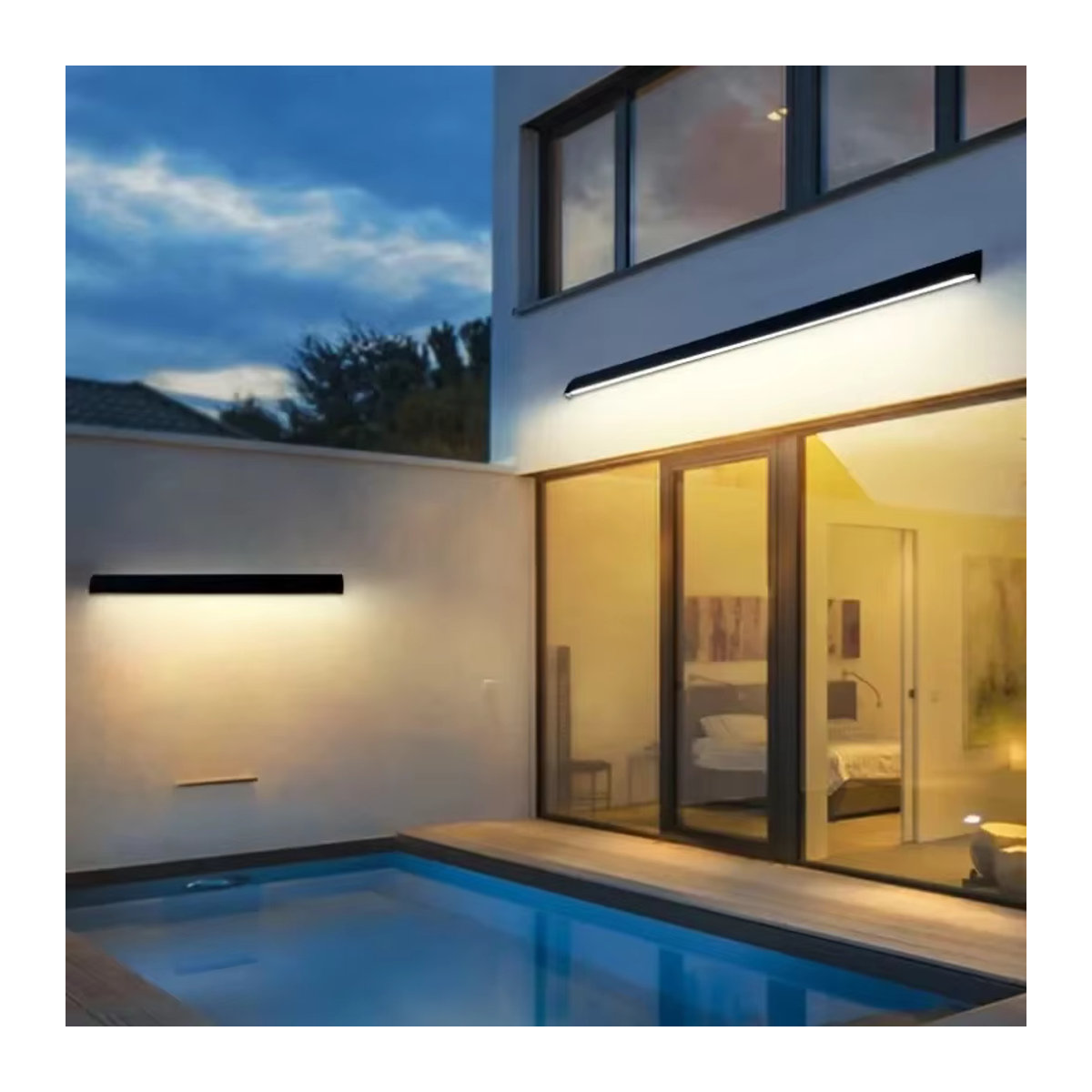 Z ZOSIMIO LIGHT LED Wandleuchte Schwarz Minimalistisch Wasserdichte Outdoor Garten Wandlampe - Bild 2