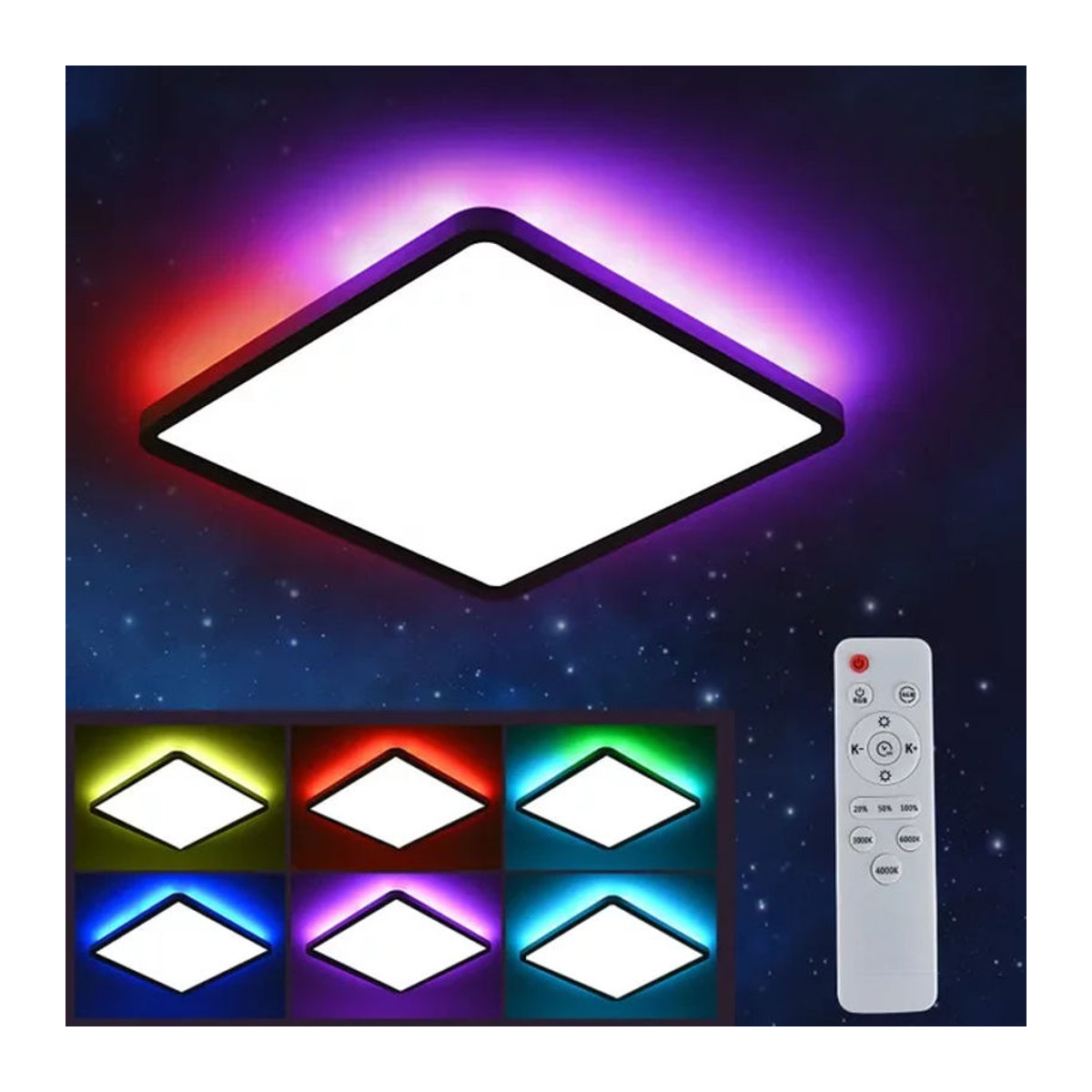 Z ZOSIMIO LIGHT Moderner LED Deckenkronleuchter mit RGB App WiFi Smart Lampe in Bunt - Bild 1