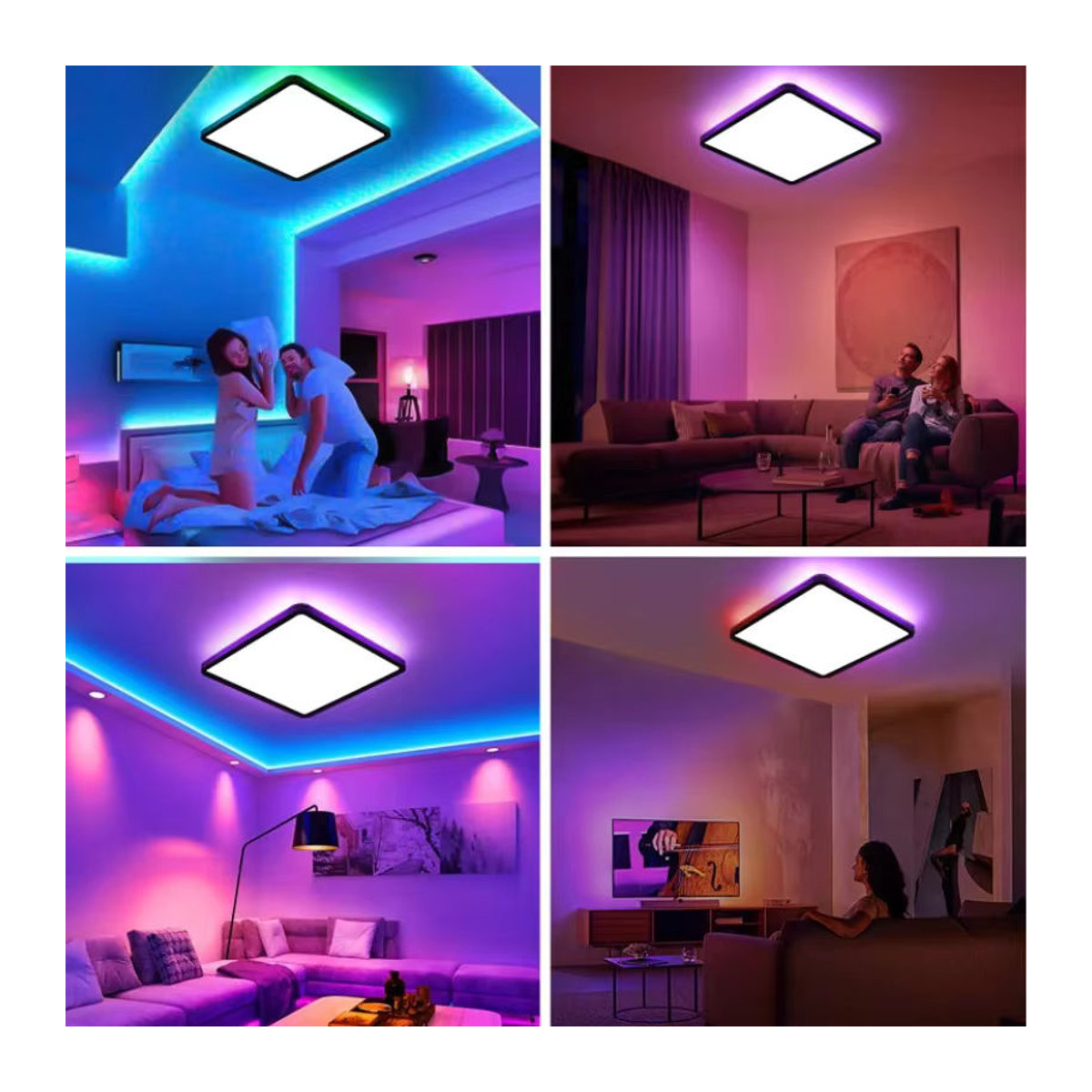 Z ZOSIMIO LIGHT Moderner LED Deckenkronleuchter mit RGB App WiFi Smart Lampe in Bunt - Bild 5