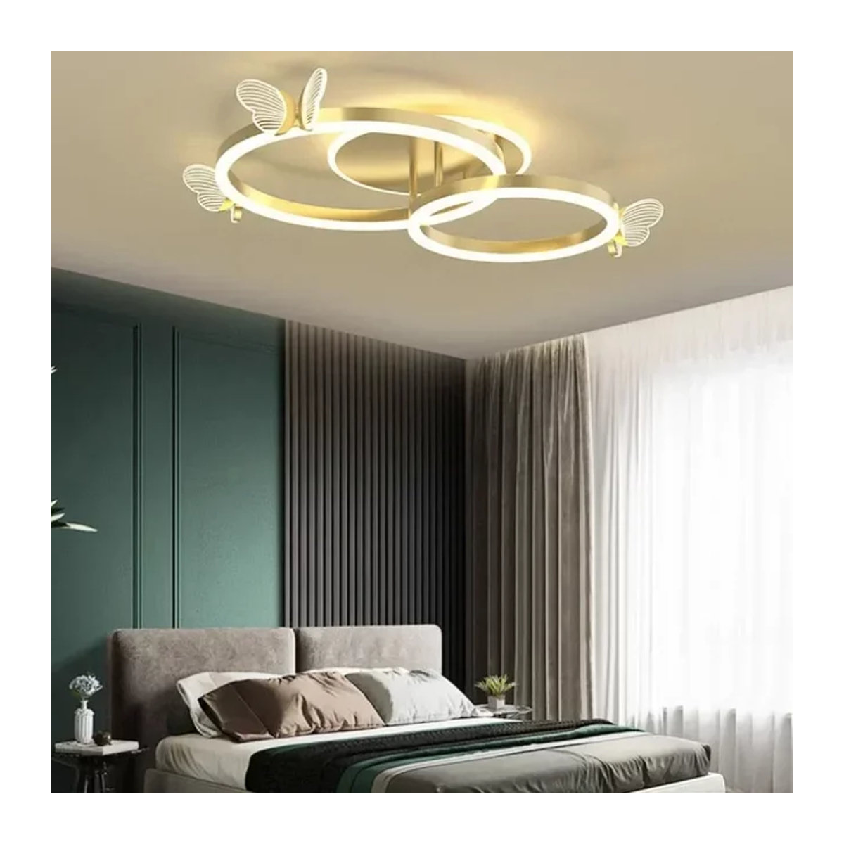 Z ZOSIMIO LIGHT Schmetterlings-Deckenleuchte LED Kronleuchter in Gold für Kinderzimmer und Schlafzimmer - Bild 1