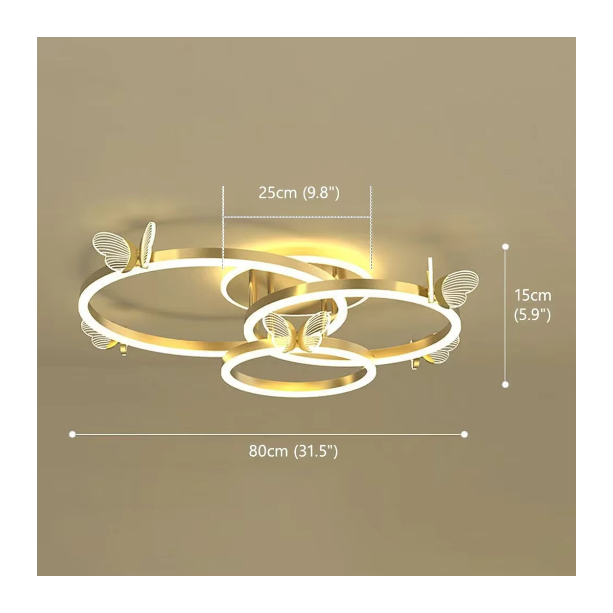 Z ZOSIMIO LIGHT Schmetterlings-Deckenleuchte LED Kronleuchter in Gold für Kinderzimmer und Schlafzimmer - Bild 3