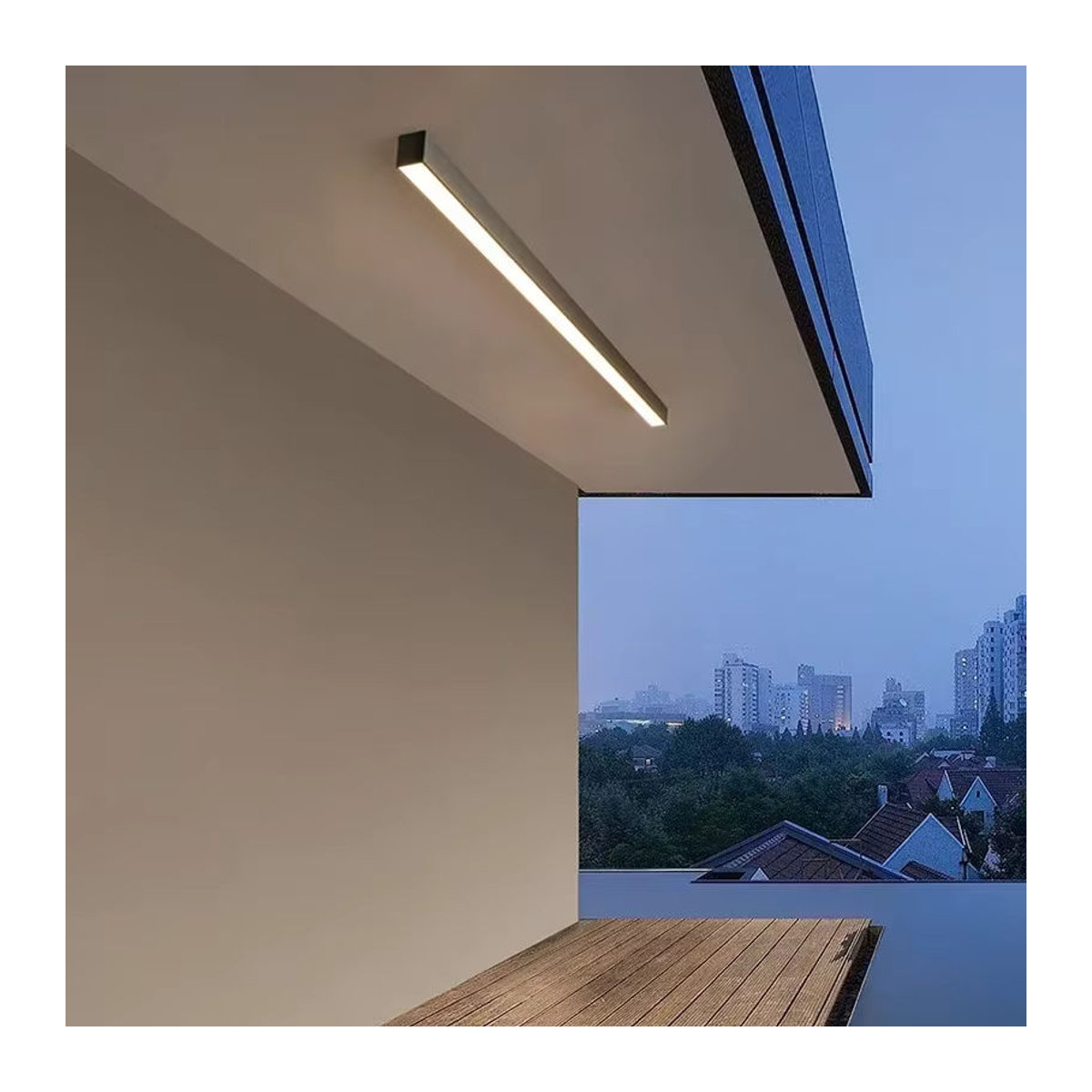 Z ZOSIMIO LIGHT Wandleuchte in Schwarz, minimalistisches Design, regendichte Outdoor-Streifenlampe für Garten und Eingangsbereich - Bild 2