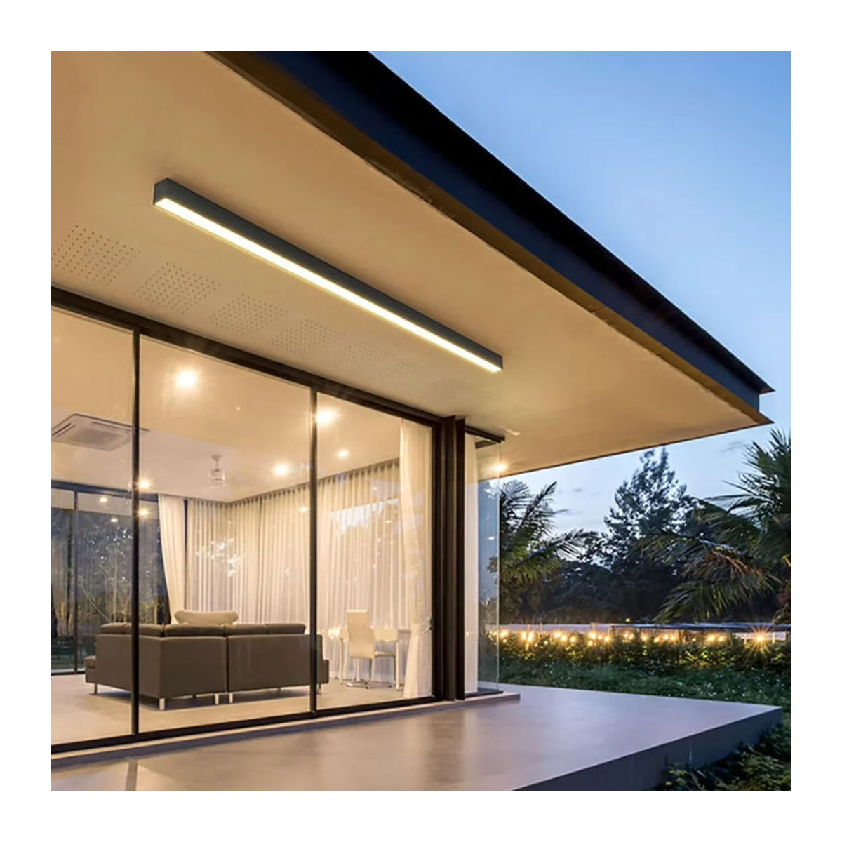 Z ZOSIMIO LIGHT Wandleuchte in Schwarz, minimalistisches Design, regendichte Outdoor-Streifenlampe für Garten und Eingangsbereich - Bild 3