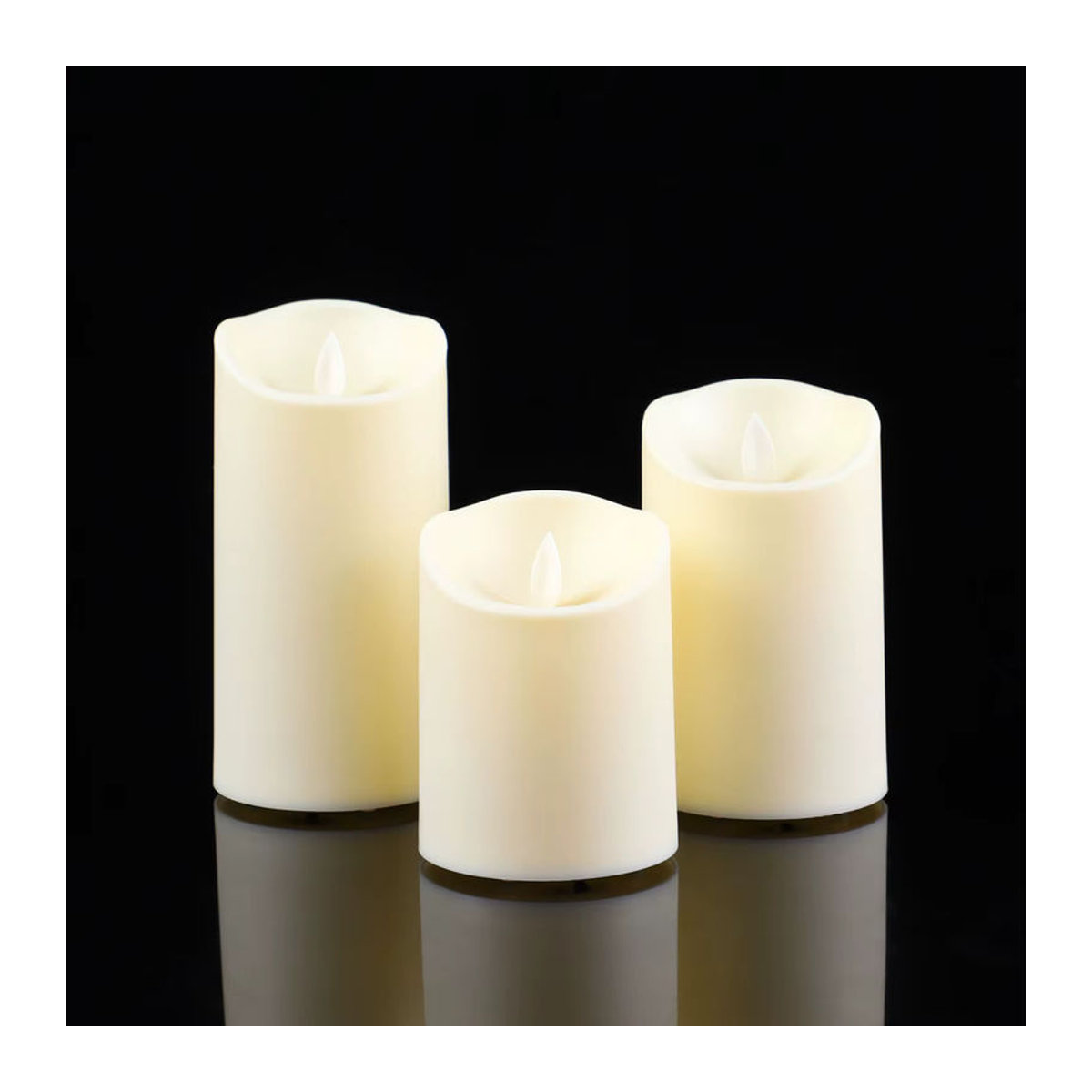 Zabicat LED-Stumpenkerzen mit Fernbedienung und Flackereffekt, USB-aufladbare elektrische Kerzen in Weiß, Höhe: 10 cm, 12,5 cm oder 15 cm - Bild 5