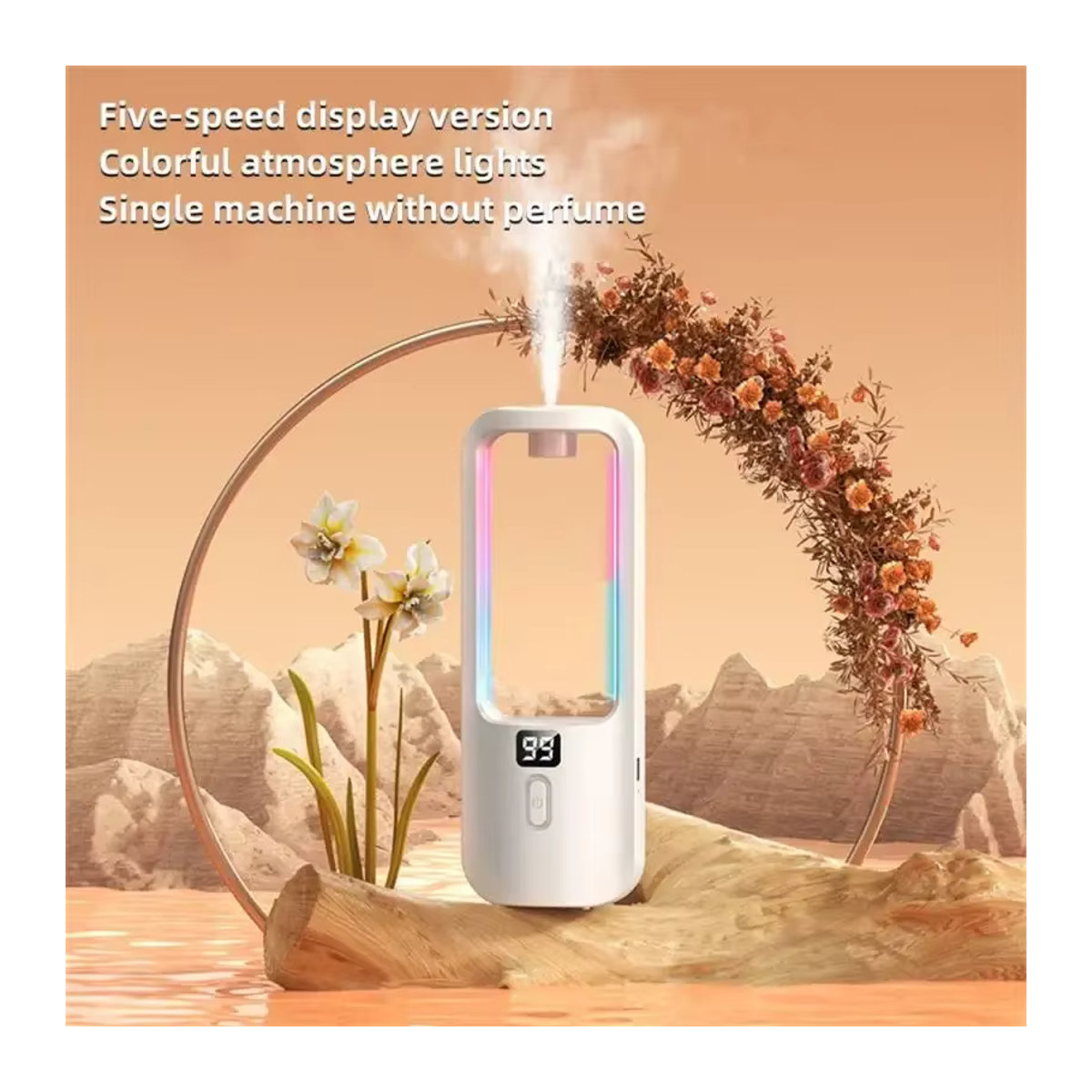 ZAOXI Aroma Diffusor und Luftbefeuchter in Weiß, Wandmontierter elektrischer Diffuser für Aromatherapie mit ätherischen Ölen, Geometrisches Design für Schlafzimmer und Badezimmer - Bild 6