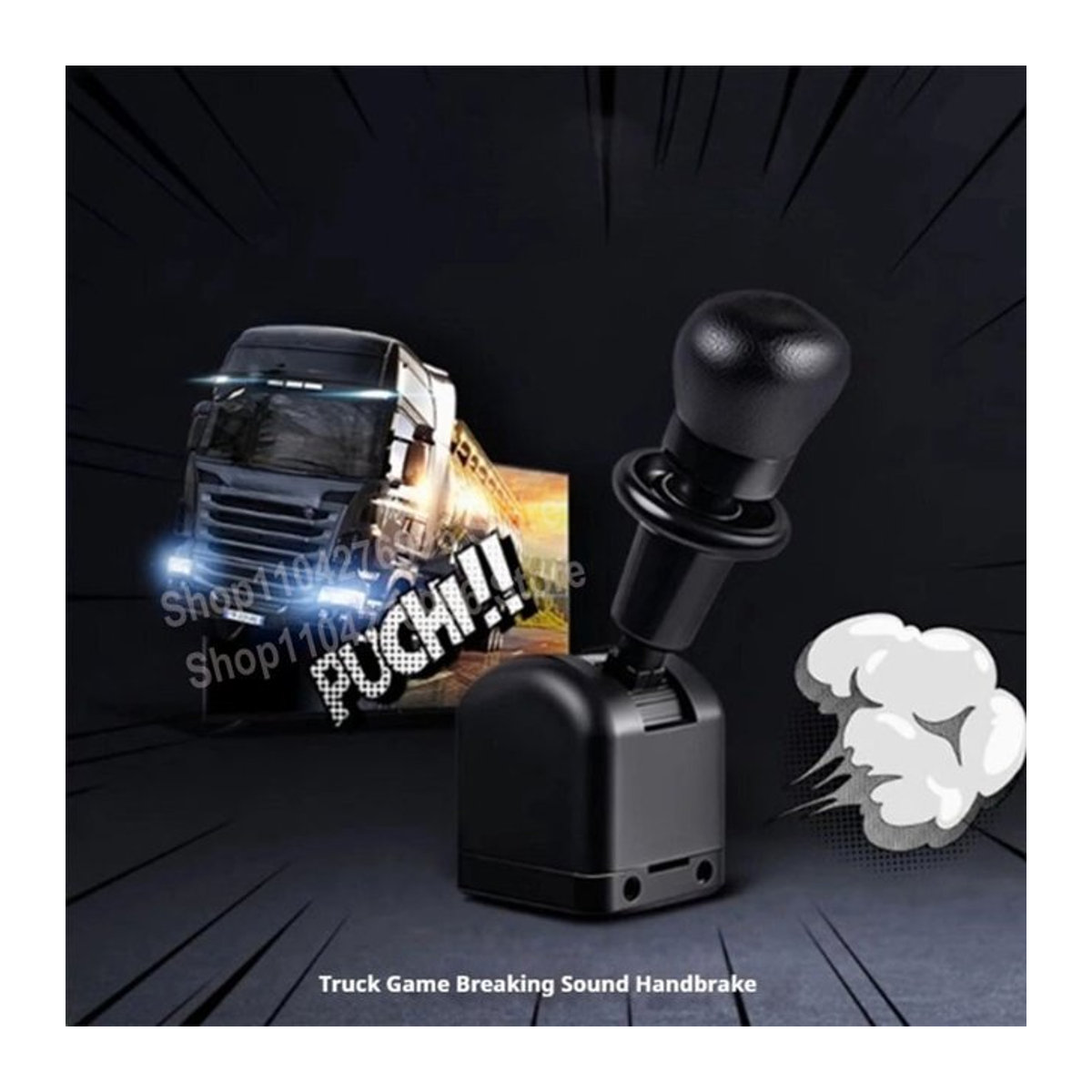 ZCGM LKW Luftbrems-Simulator mit Soundeffekt für ETS2, Schwarz, USB-Anschluss für PC, kompatibel mit Logitech G27 und G29 - Bild 1