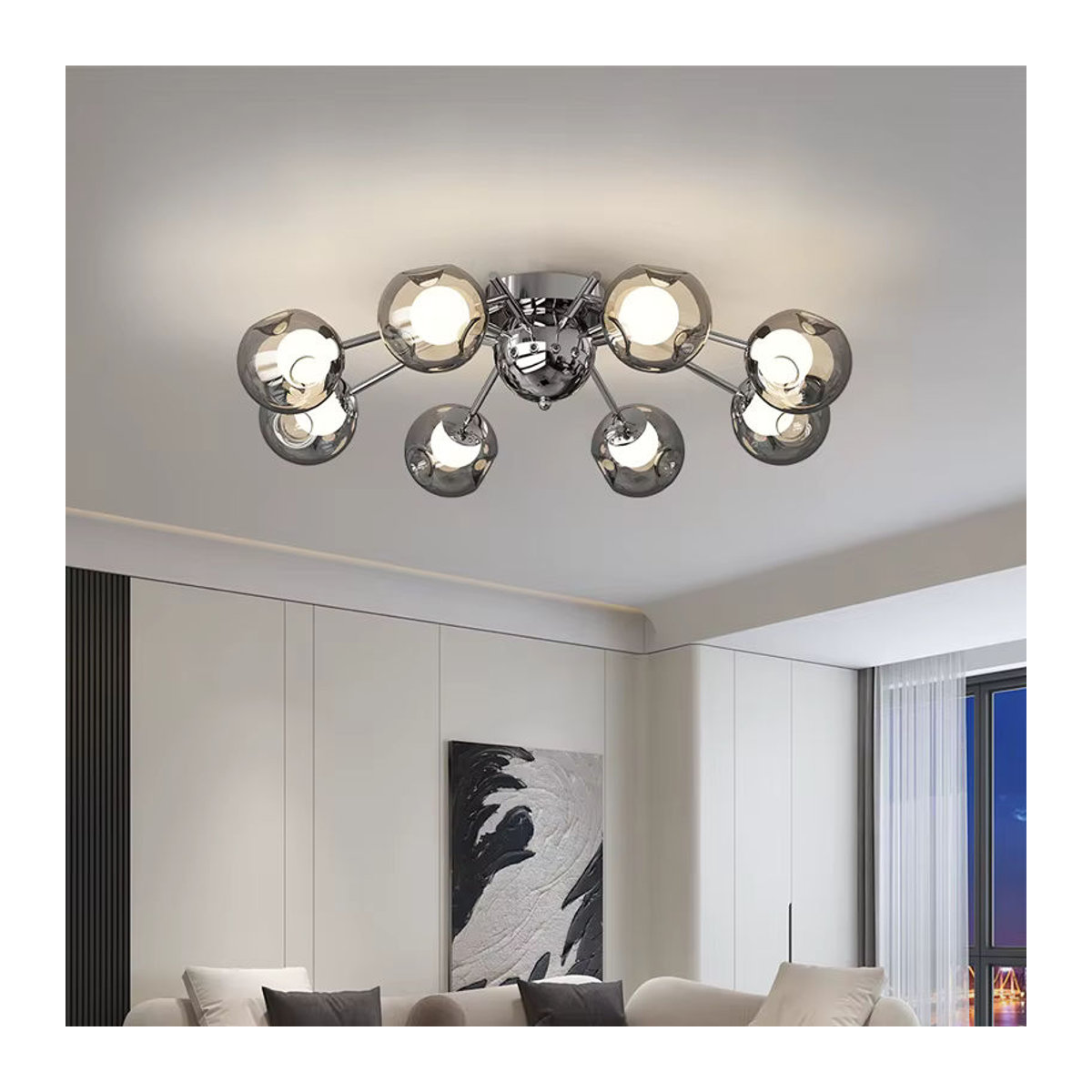 ZCTOP LED Kronleuchter im skandinavischen Design aus Metall in Chrom - Bild 2