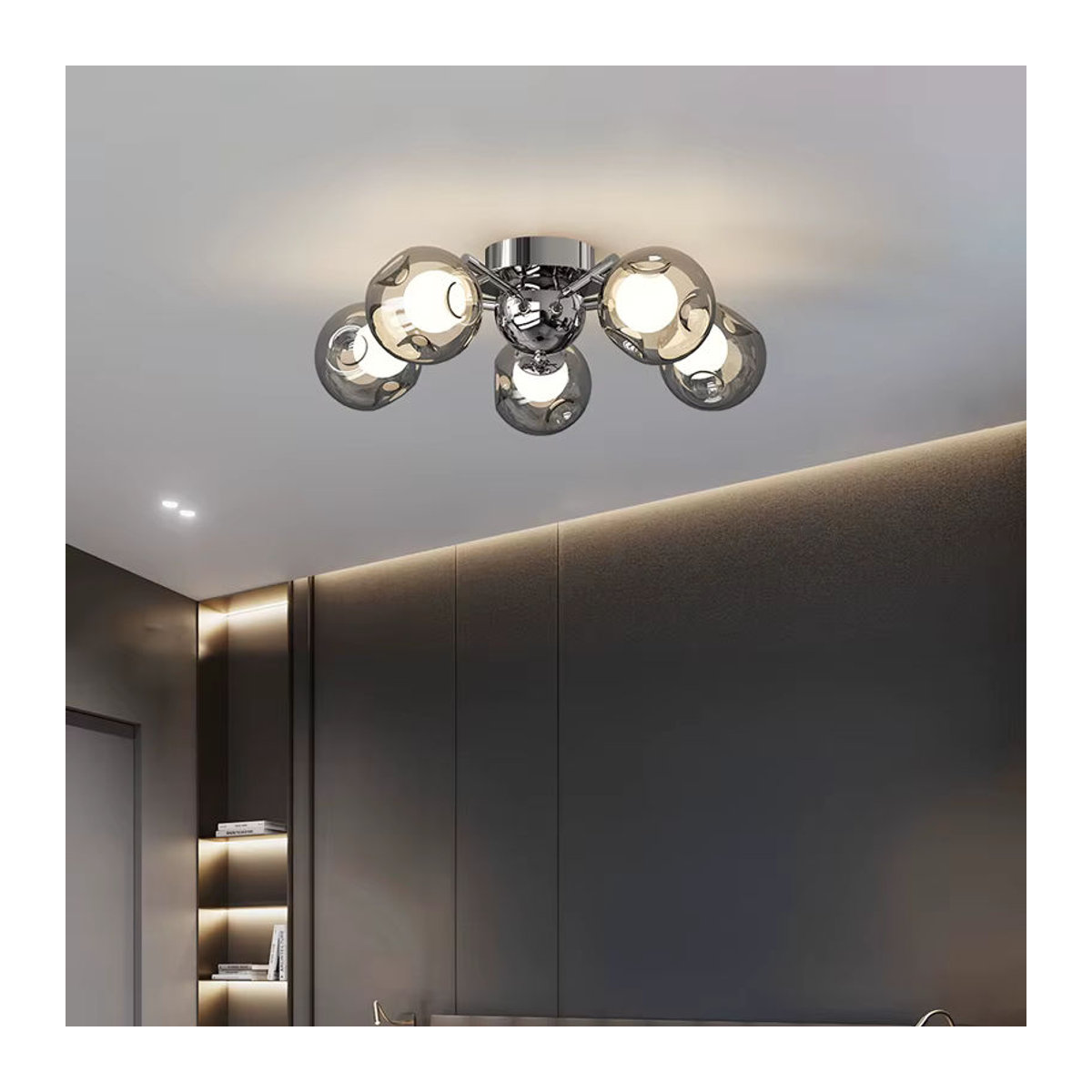 ZCTOP LED Kronleuchter im skandinavischen Design aus Metall in Chrom - Bild 4