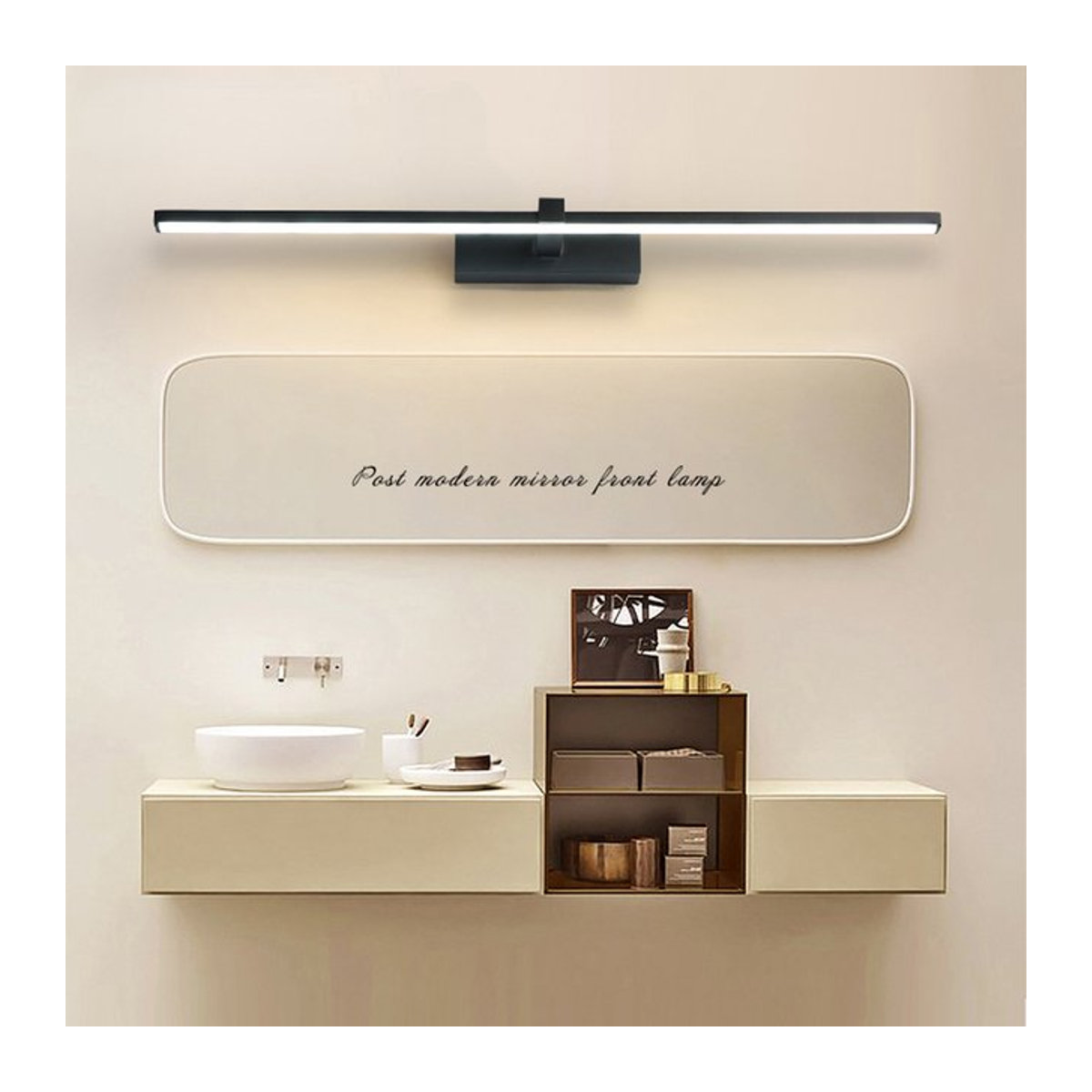 ZCTOP Minimalistische LED-Wandleuchte in Schwarz für Badezimmer und Wohnzimmer - Bild 1